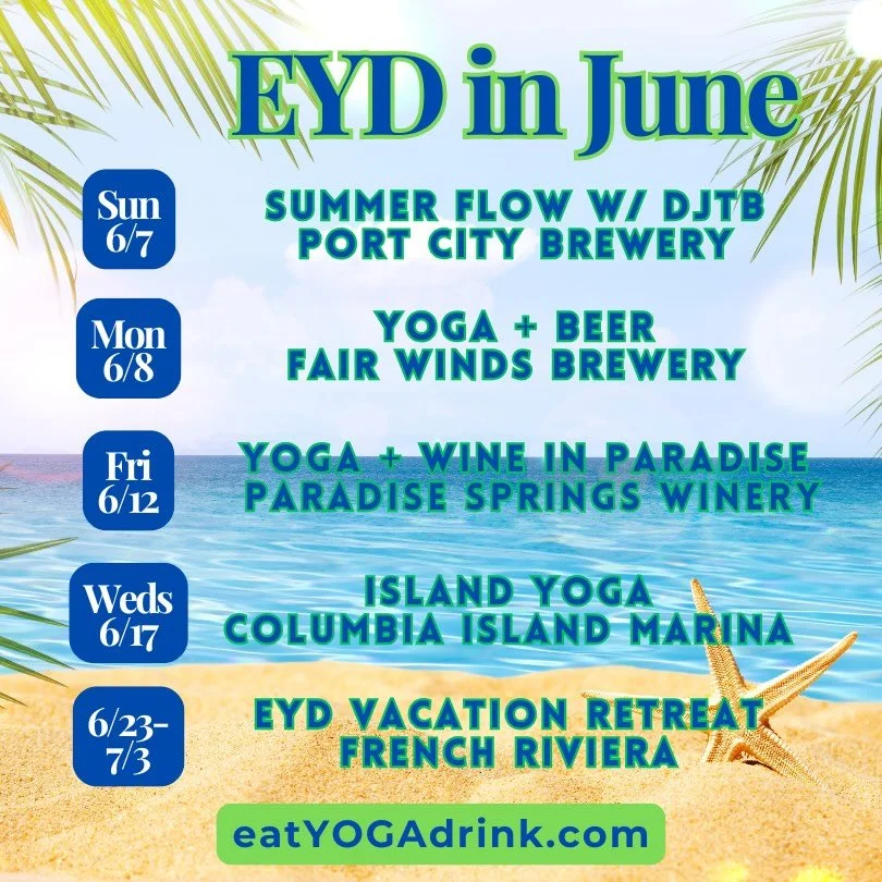 🌞𝕁𝕌ℕ𝔼🌞

We simply love sharing fun and freeing mindful movement with you in nontraditional spaces. 💚💛💙We hope to see you&hellip;

𝕊𝕦𝕟 𝟞/𝟟 5:00pm Summer Flow w/ @dj_thunderbunny at @portcitytastingroom  @portcitybrew 

𝕄𝕠𝕟 𝟞/𝟠 6:30pm