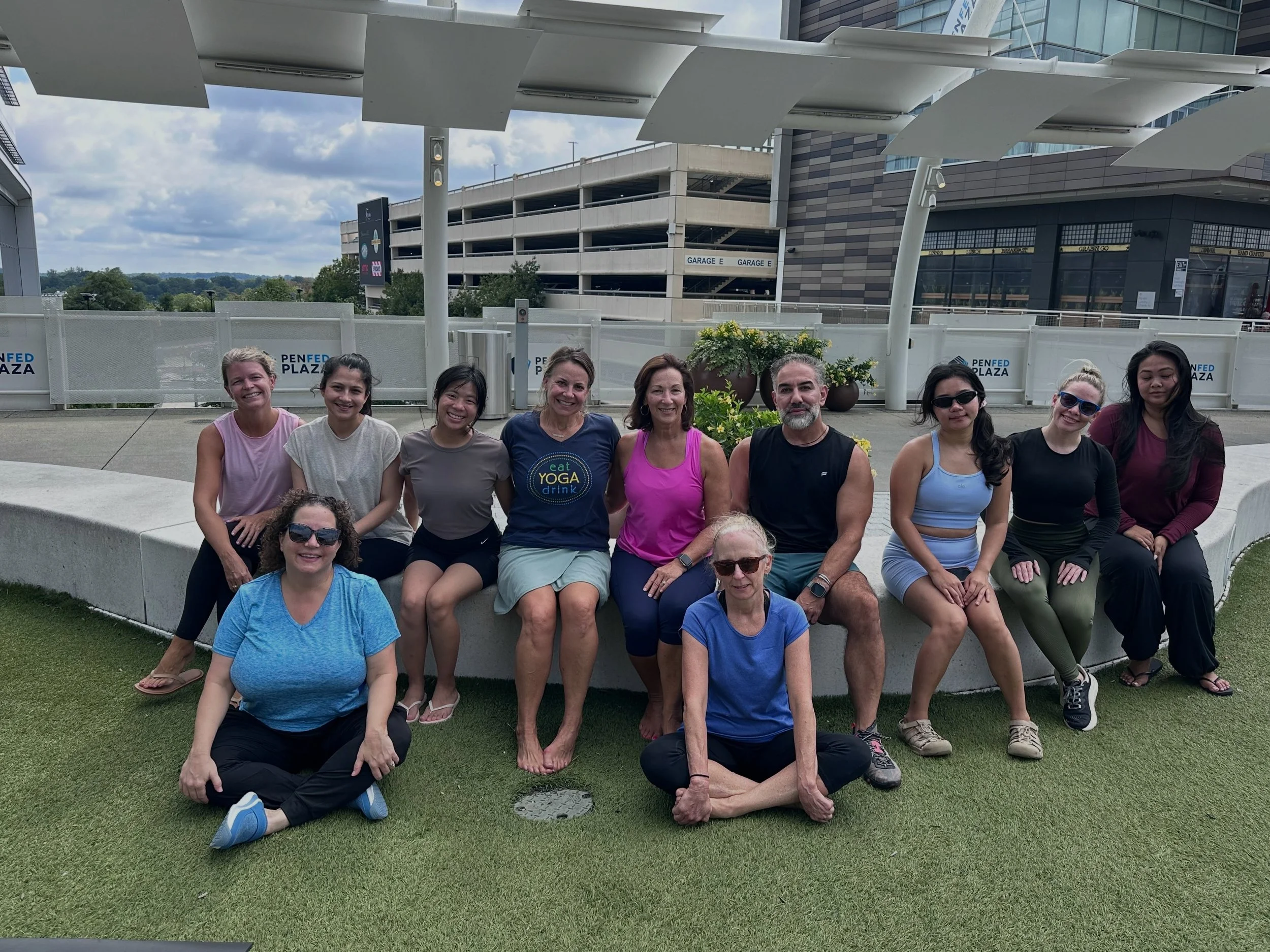 🙌 Join us again next Sunday, September 20 at 10am for a free and freeing flow on @penfed Plaza at @shoptysons. Register at #linkinbio / eatYOGAdrink.com 
_____________________________________________
#dmvyoga #dmvwellness #freeyoga
