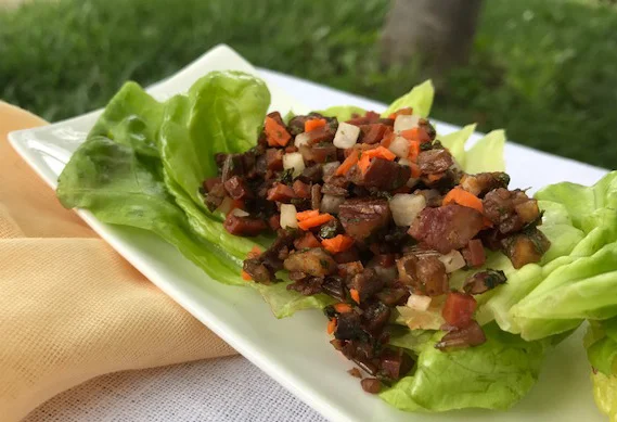This dish is wonderful in summer served at room temperature for picnics or as a light evening main course. It is also lovely warm and you can make it more or less spicy and sweet according to taste and the rest of the menu.