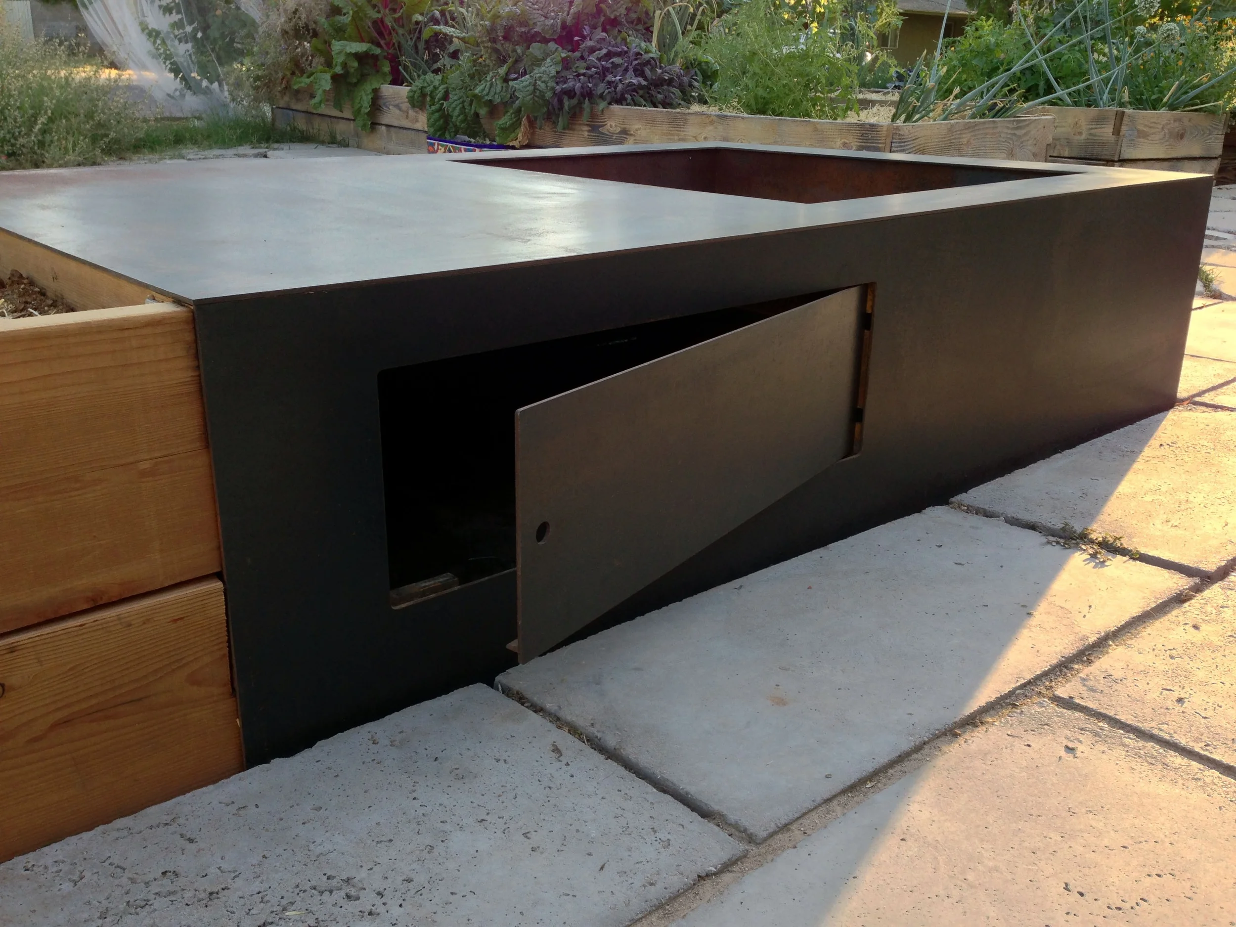 Fire Pit with storage