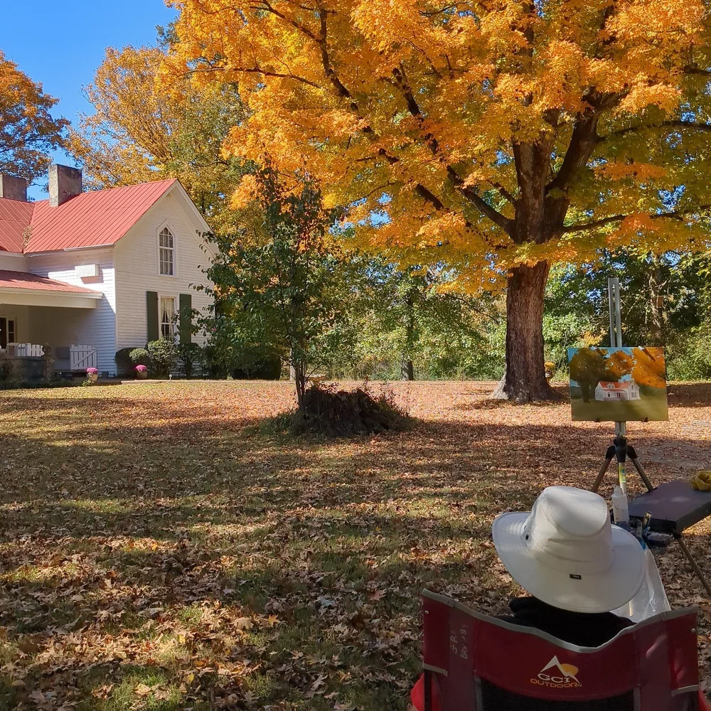 It was great sharing the splendor of Fall colors and beautiful weather here on the farm, with Plein Air Painters of the renowned Scottsdale Artist School. They were having a Plein Air painting workshop on site! Great memories made. #scottsdaleartscho