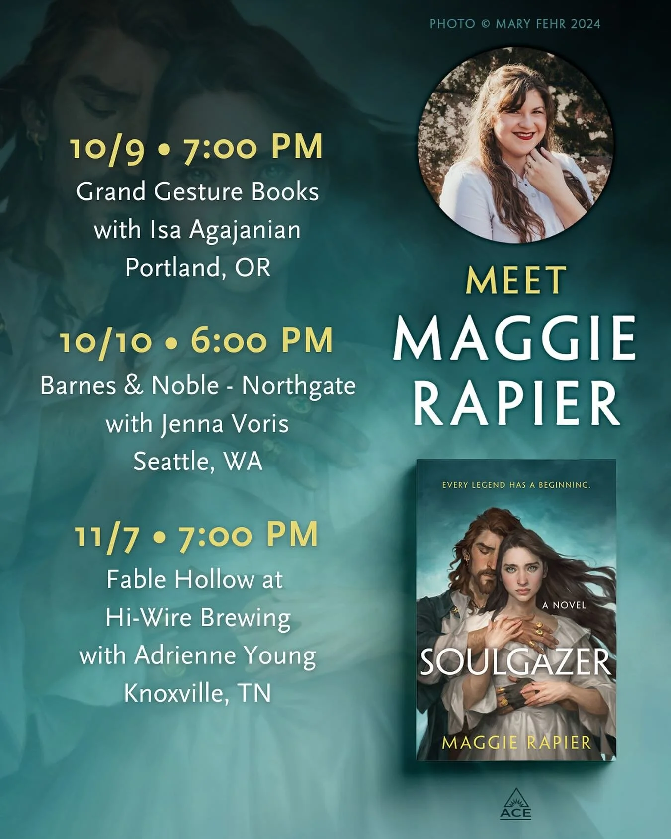 Autumn Events are Here!!!

I am so beyond excited to return to Portland and Seattle this month, and see Knoxville for the first time under a blanket of fallen leaves! These cities hold some of my most treasured people at their hearts, and I cannot wa