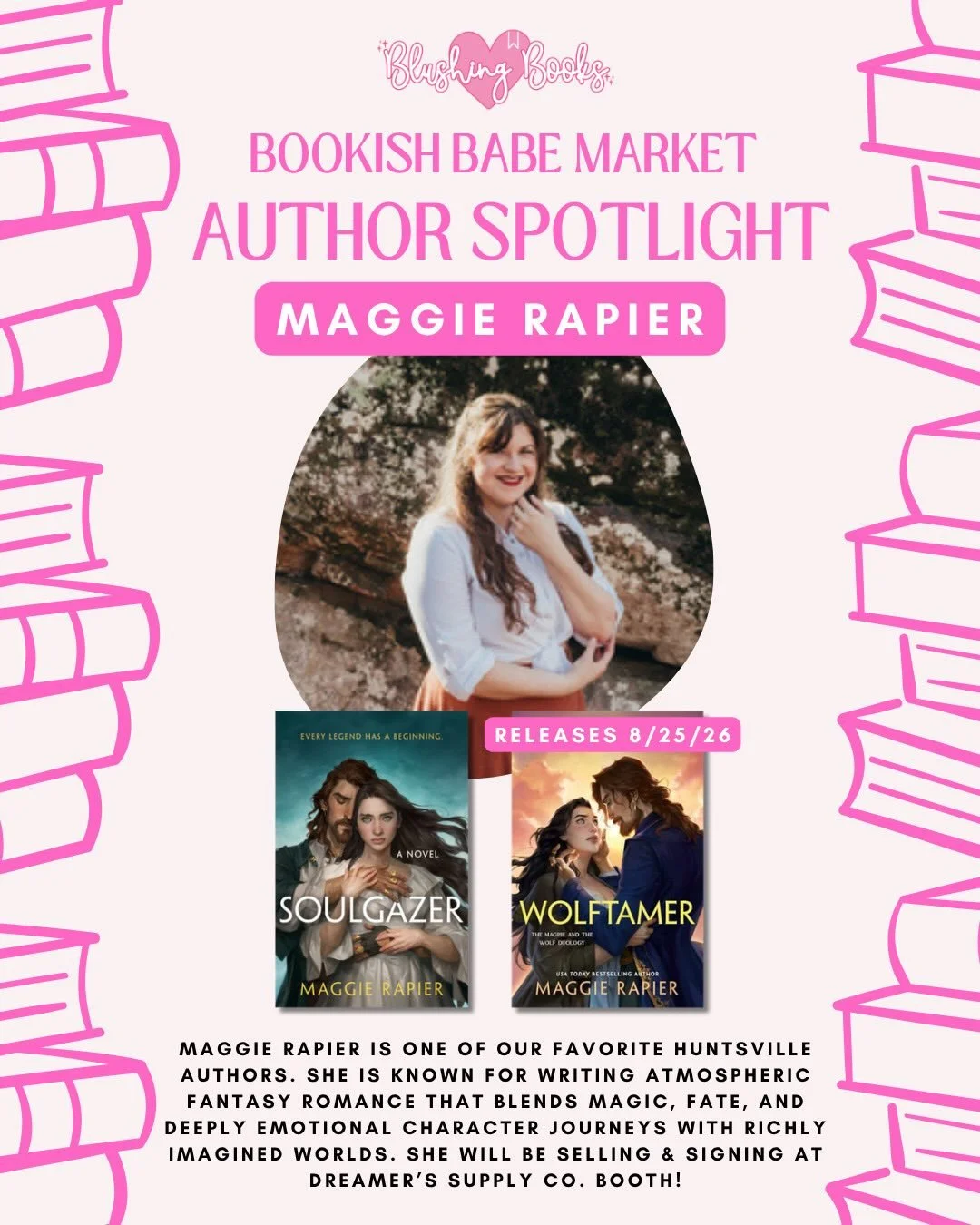 Huntsville friends, I am GIDDY to share that I&rsquo;ll be taking part in @blushingbookshsv first ever Bookish Babes Market on April 25th!!!

To celebrate national independent bookstore day, they&rsquo;re partnering with a whole host of incredible au