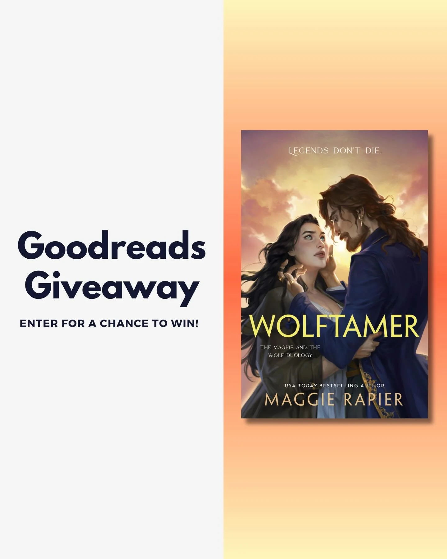 Hear ye, hear ye, we have 10 PHYSICAL ARCS of Wolftamer up for grabs on Goodreads today through May 22nd! 

If you&rsquo;re a pirate girlie who loves marriage of convenience, sweeping adventure, playful banter, heaps of angst, magic, sea monsters, an