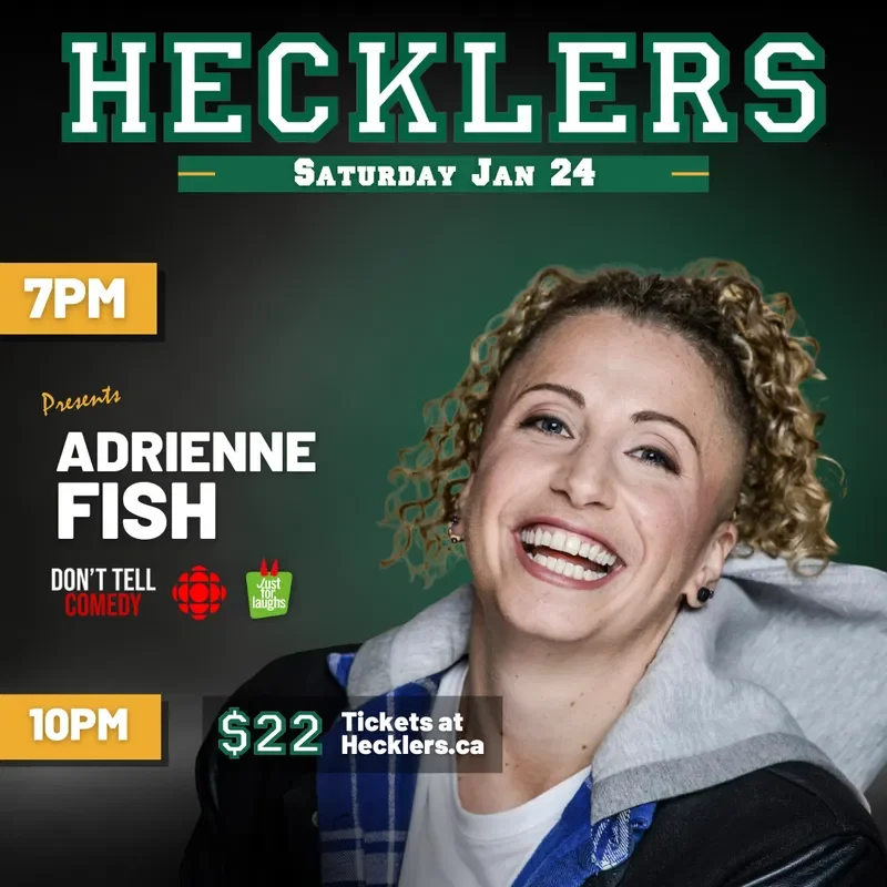 Hecklers Comedy Club - Hosting for Adrienne Fish
