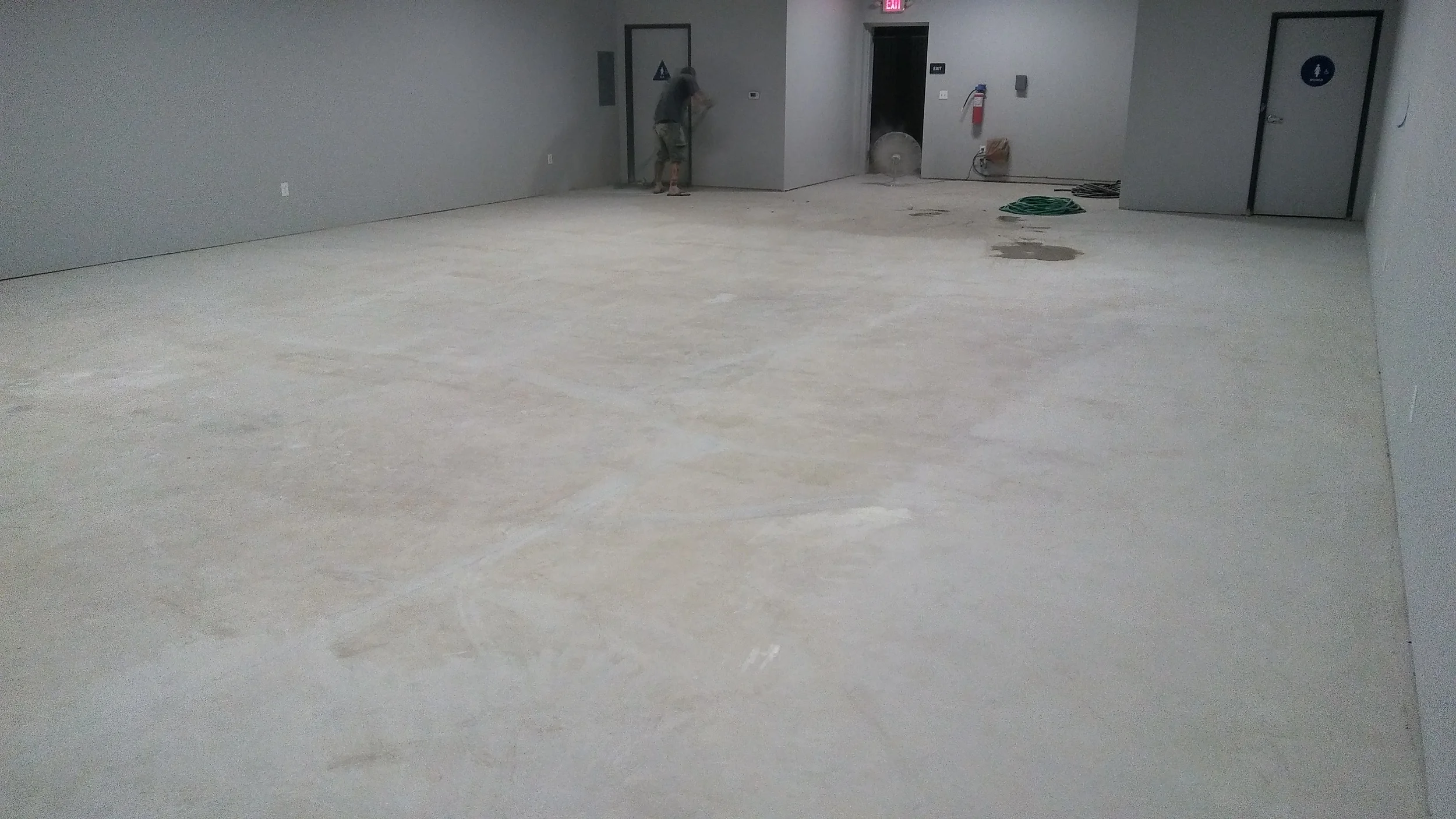 Doesn't look like much, but this building is 1800 sq ft.... and we ground down the perimeter by hand
