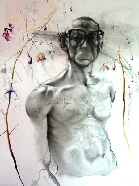 Self Portrait with Flowers