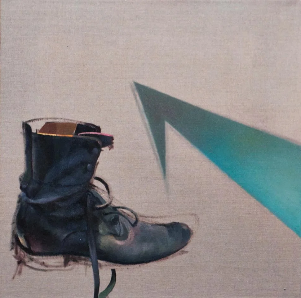 untitled. Sharp boot. Oil on linen. 24" x 24". 2018