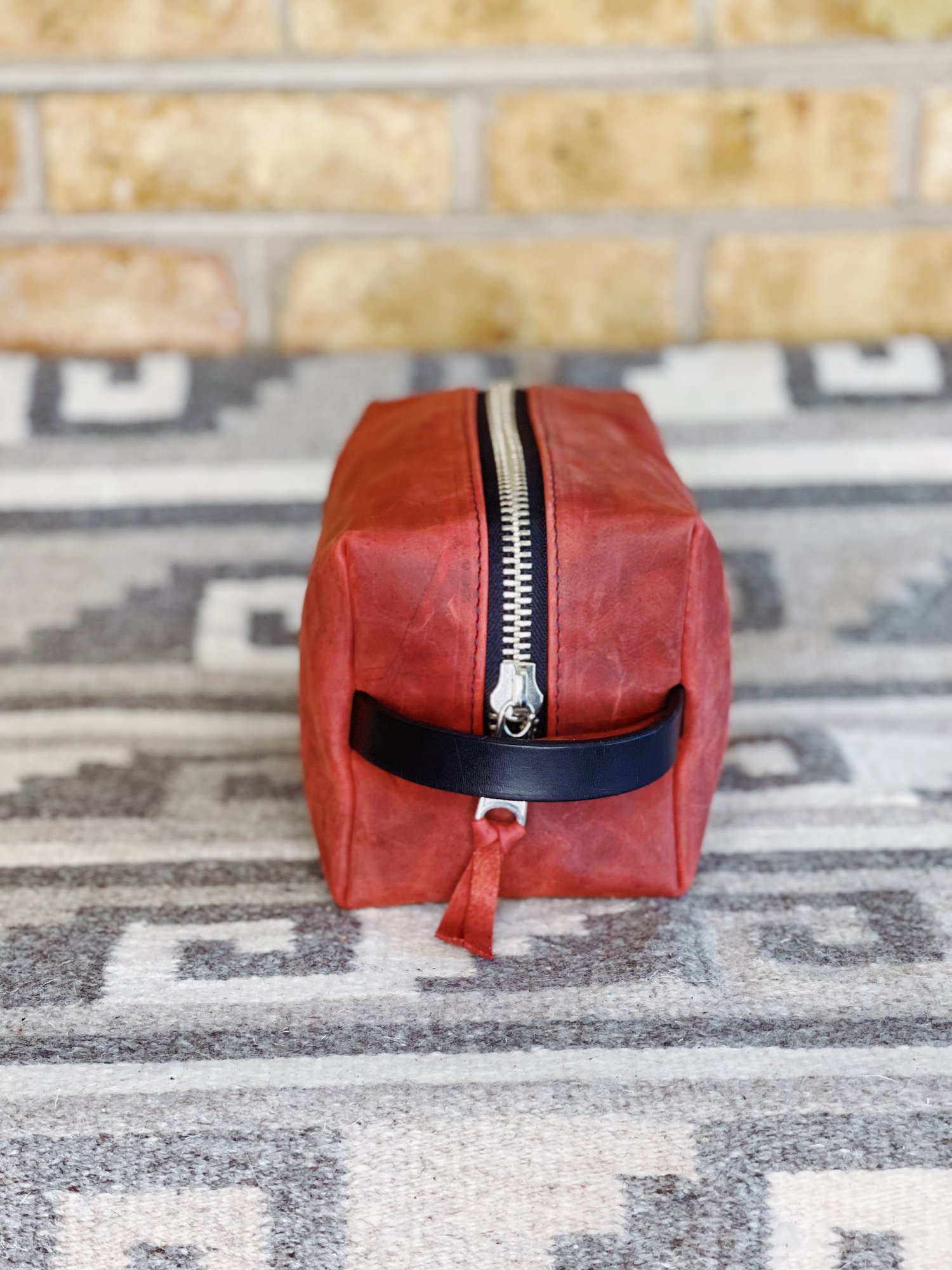 Toiletry Bag , Red Brown