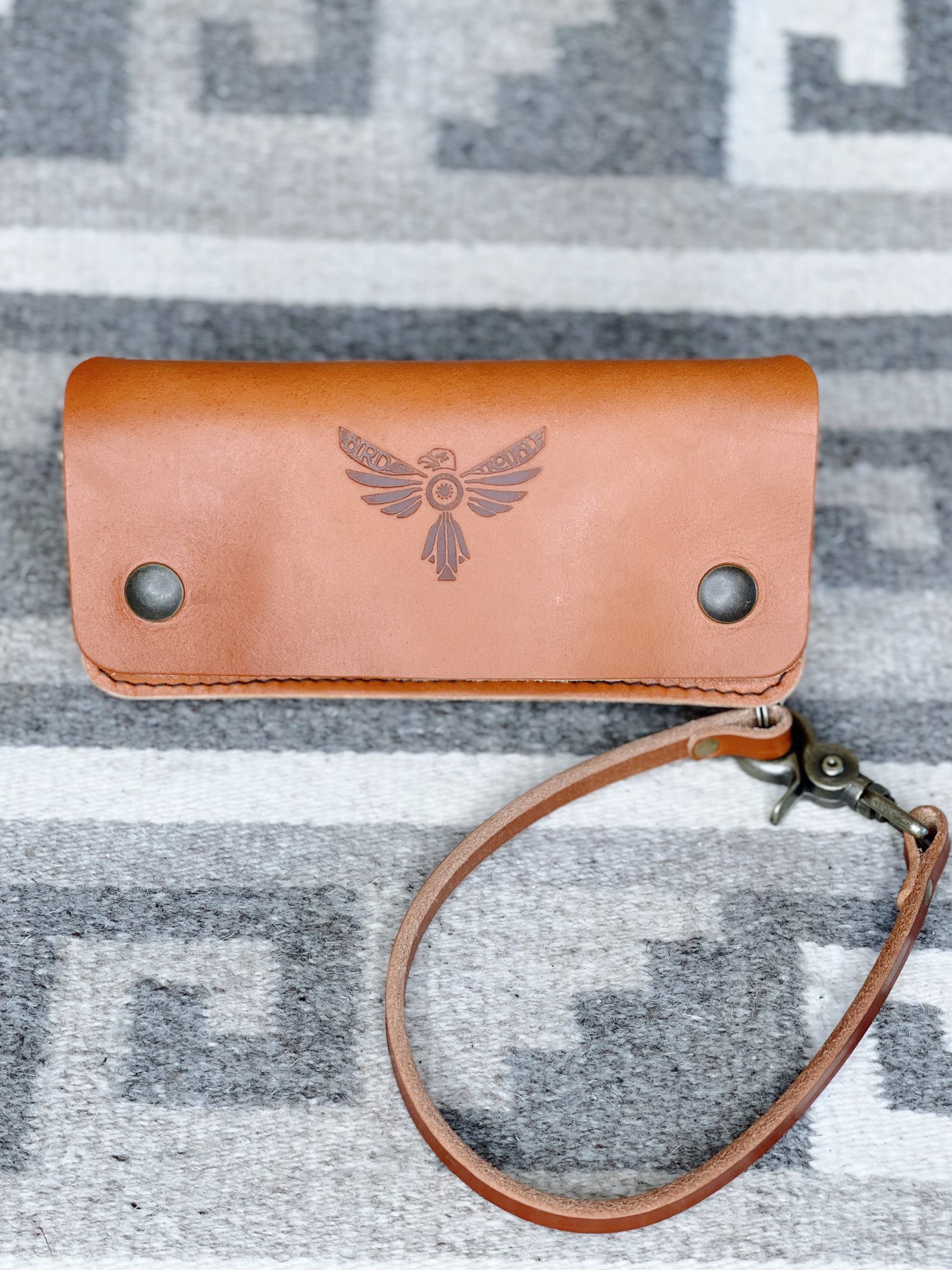Trucker Wallet in English Tan Bridle Leather - Handcrafted