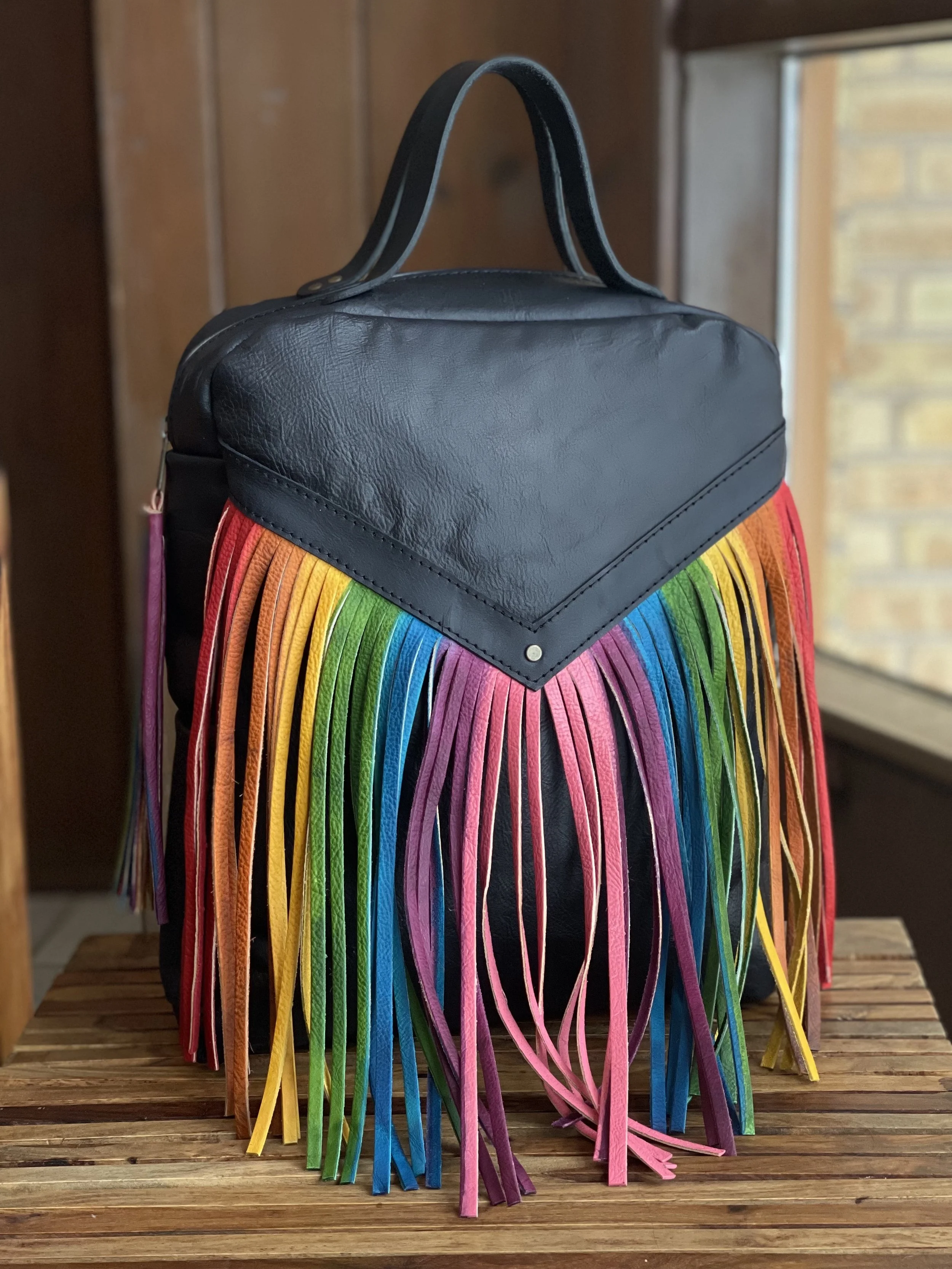 RAINBOW FRINGE XTINA CONVERTIBLE BAG