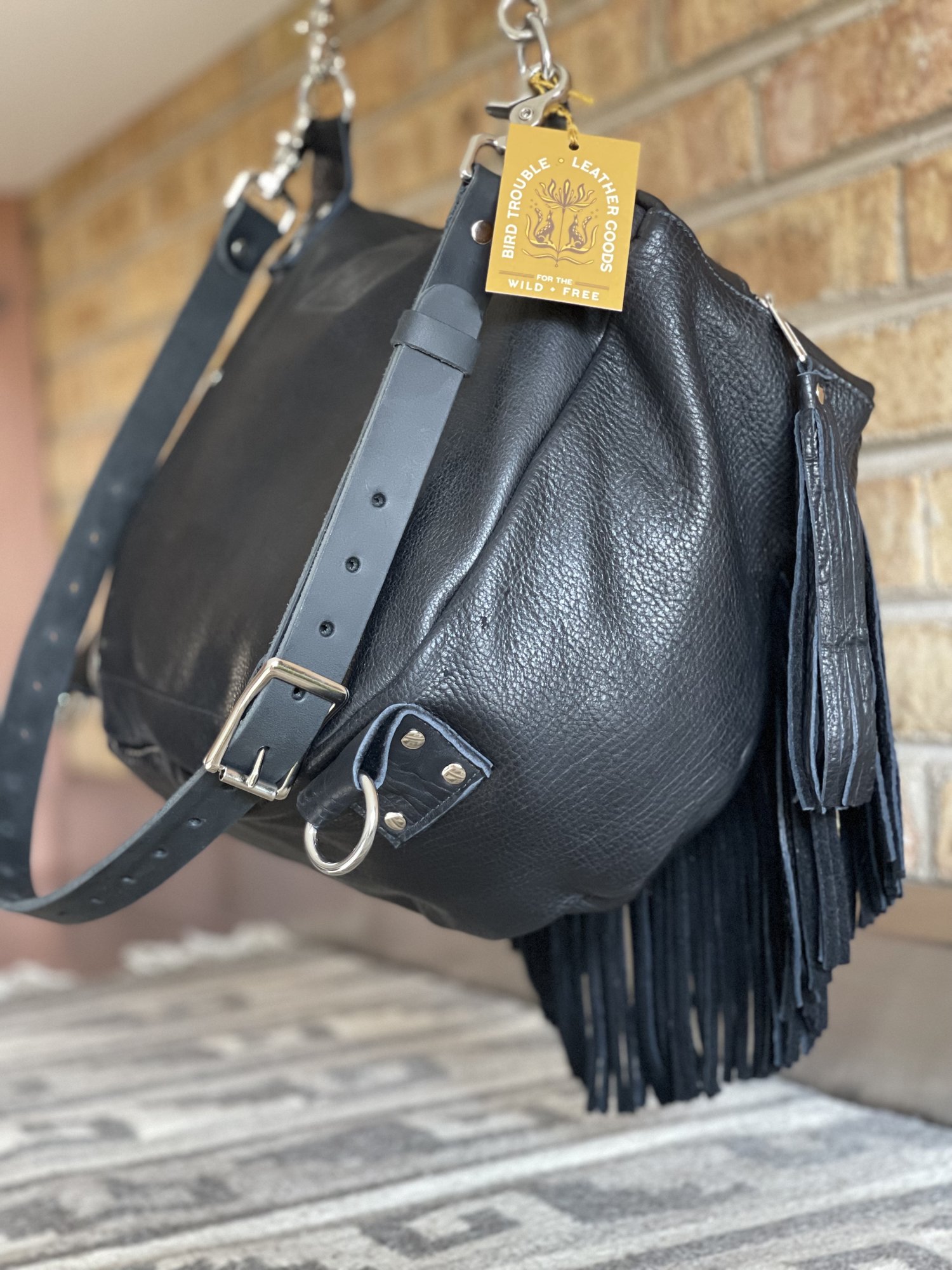 Chocolate and Black Bison Leather Mini Melissa Convertible Backpack and Crossbody  Bag - Handcrafted Convertible Leather Backpacks and Purses for Daily or  Motorcycle Use