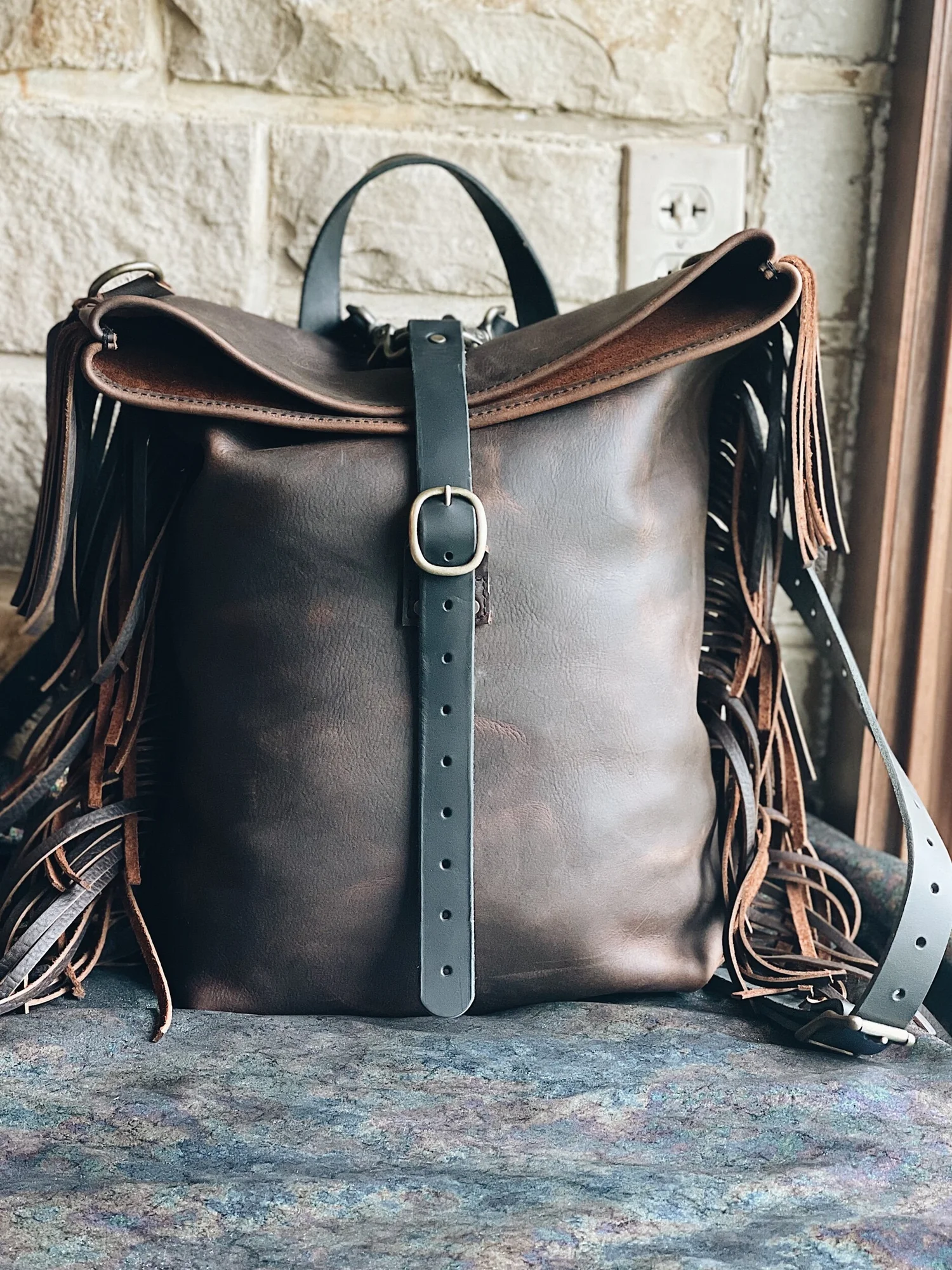 Design Your Own Leather Stephanie Convertible Fringe Rucksack