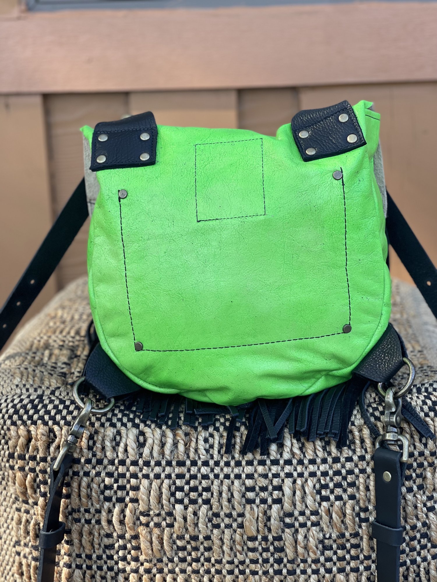 Design Your Own Leather Sarah J Convertible Fringe Day Backpack, Crossbody,  and Shoulder Boho Bag - Handcrafted Convertible Leather Backpacks and