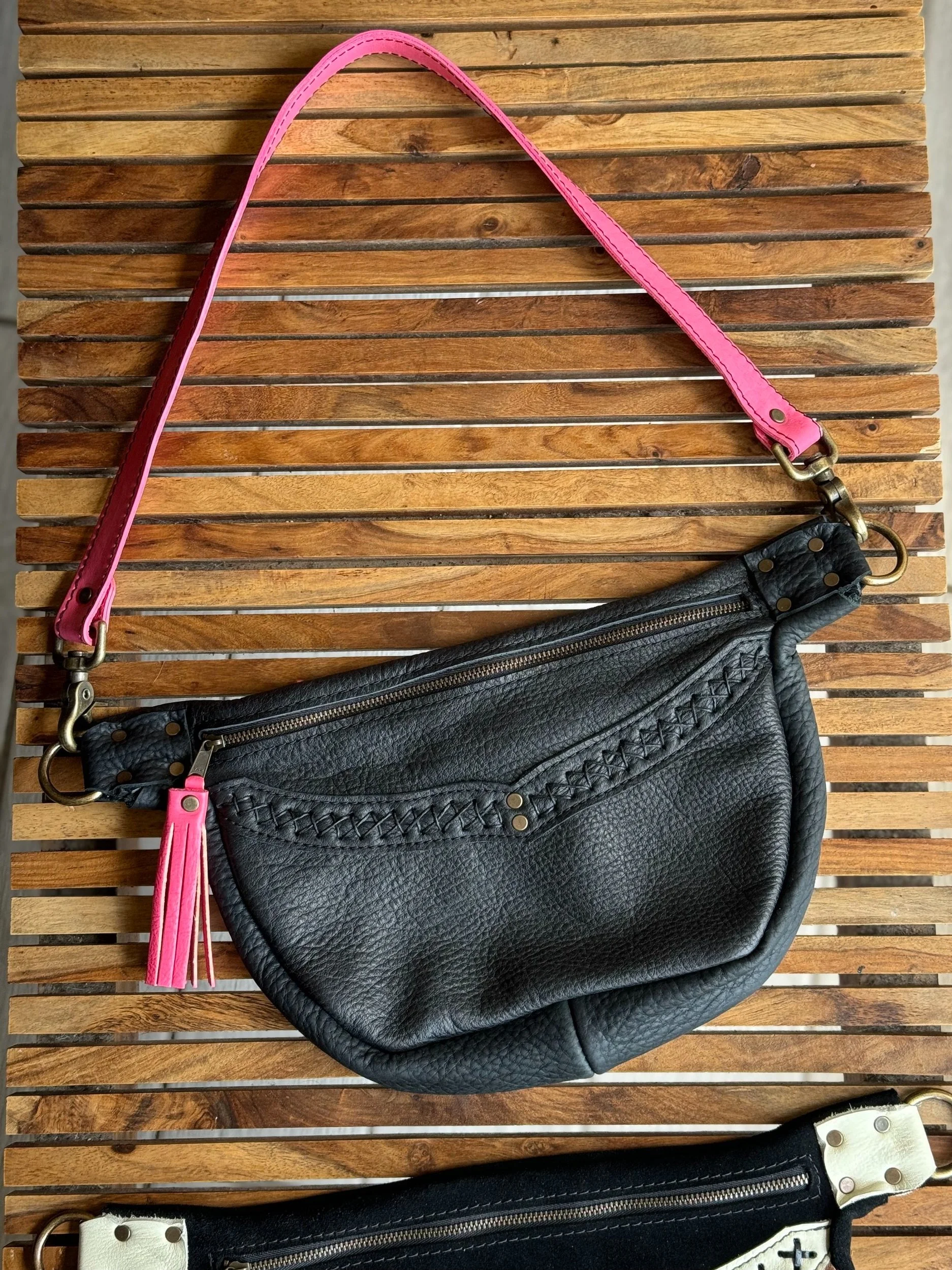 Custom Requested Hand Dyed Bubblegum Pink Soft Short Strap