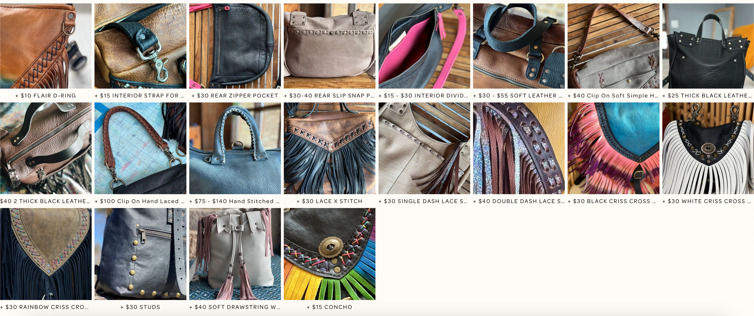 CURRENT AVAILABLE CUSTOMIZATIONS