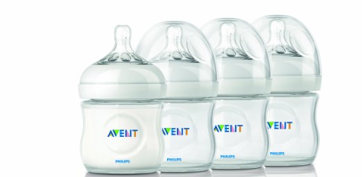 Avent 4 Ounce Plastic Bottles