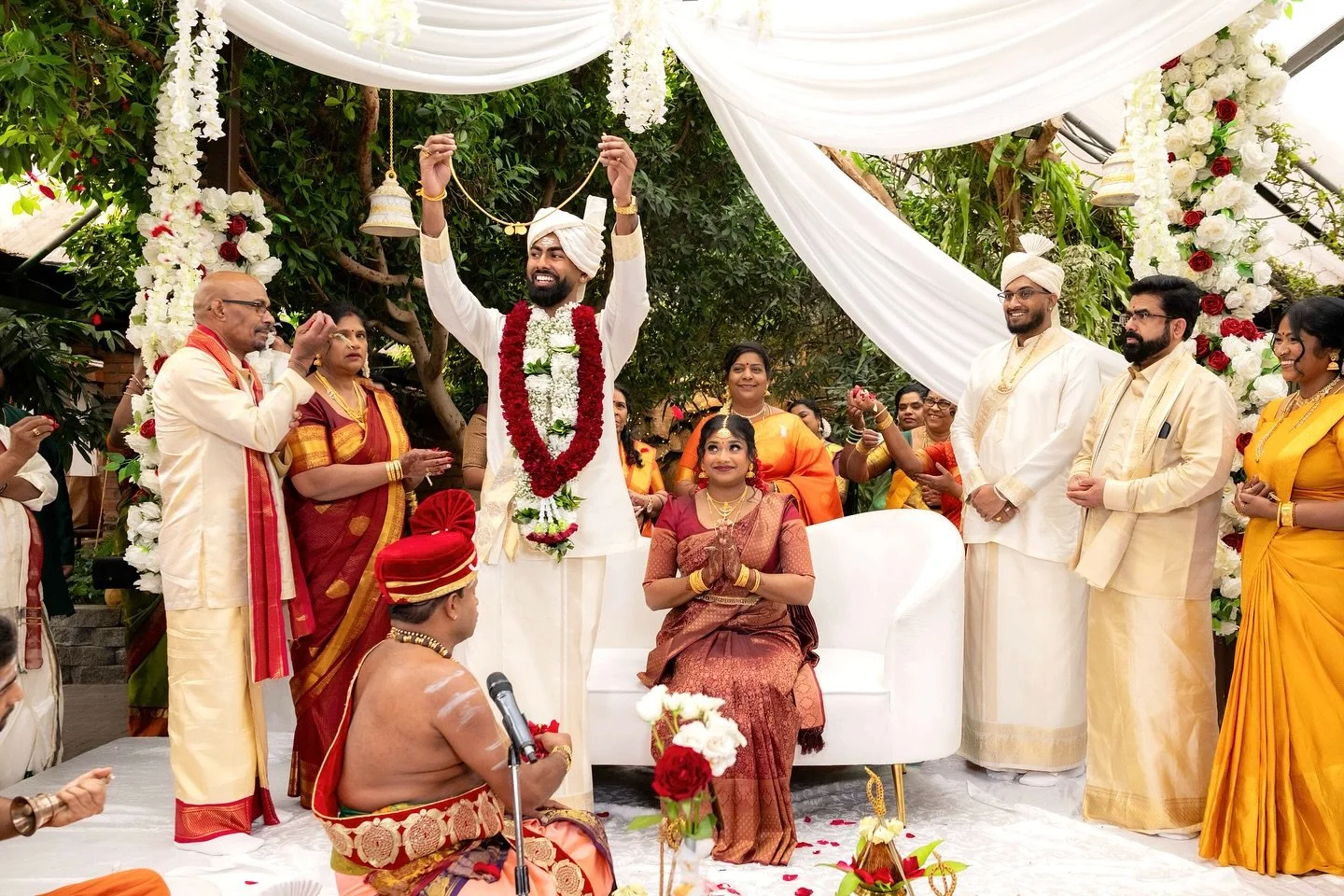 Nirusha &amp; Suloshan&rsquo;s October wedding at Madison Greenhouse felt like stepping into an autumn fairytale. The golden light filtered through the glass, the air carried the scent of fall florals, and every moment unfolded with unhurried grace.
