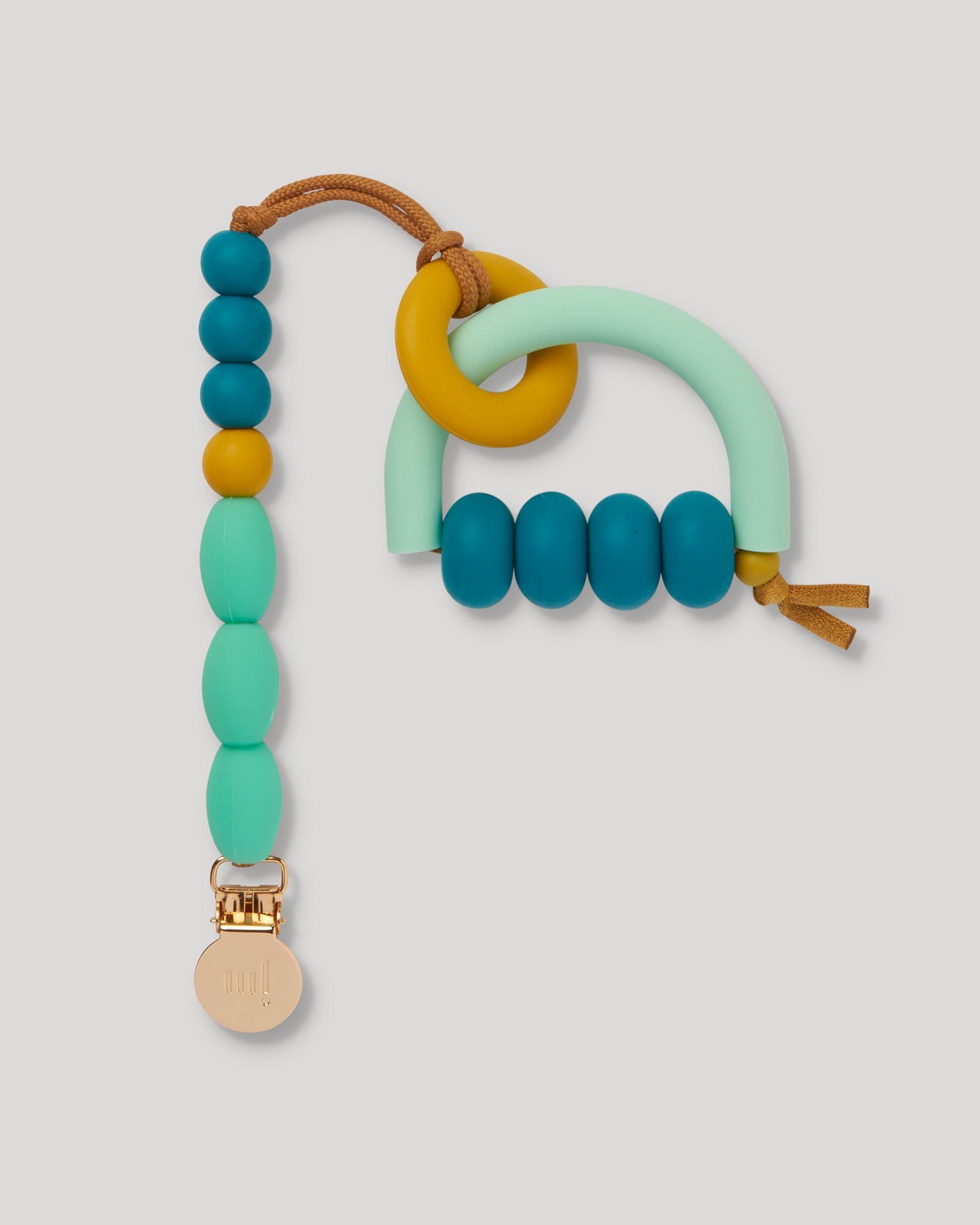 ArchTeetherClipSet_TealGold_StraightOn_OnGray.jpg