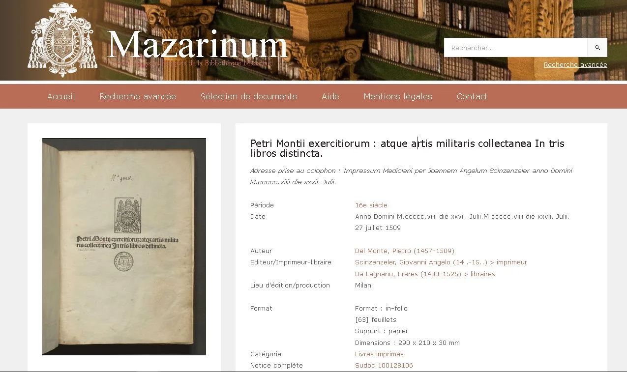 Working on: Digital scientific edition of Petri Montii exercitiorum: atque artis militaris collectanea In tris libros distincta.