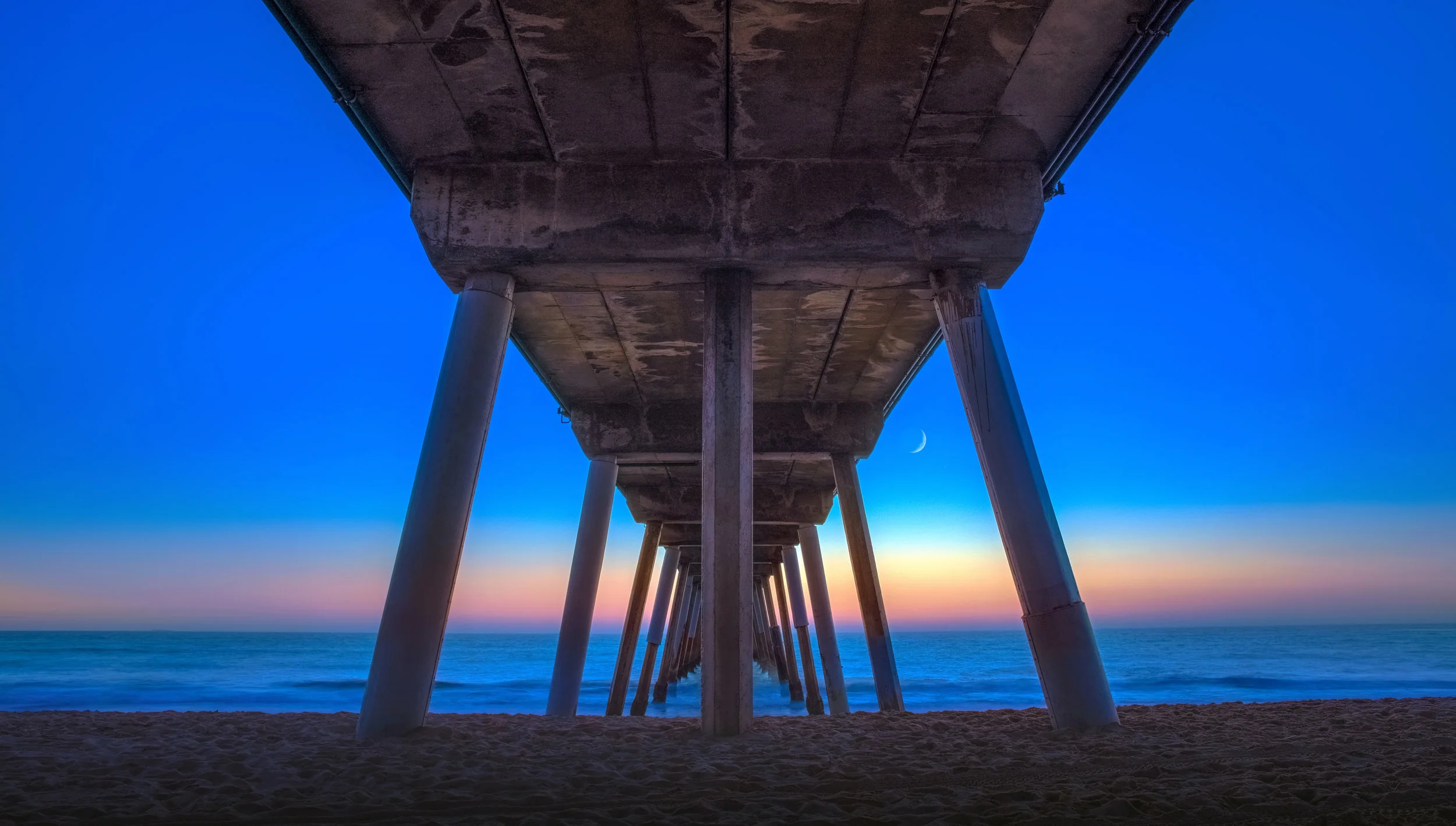 “HERMOSA PIER AT DUSK”