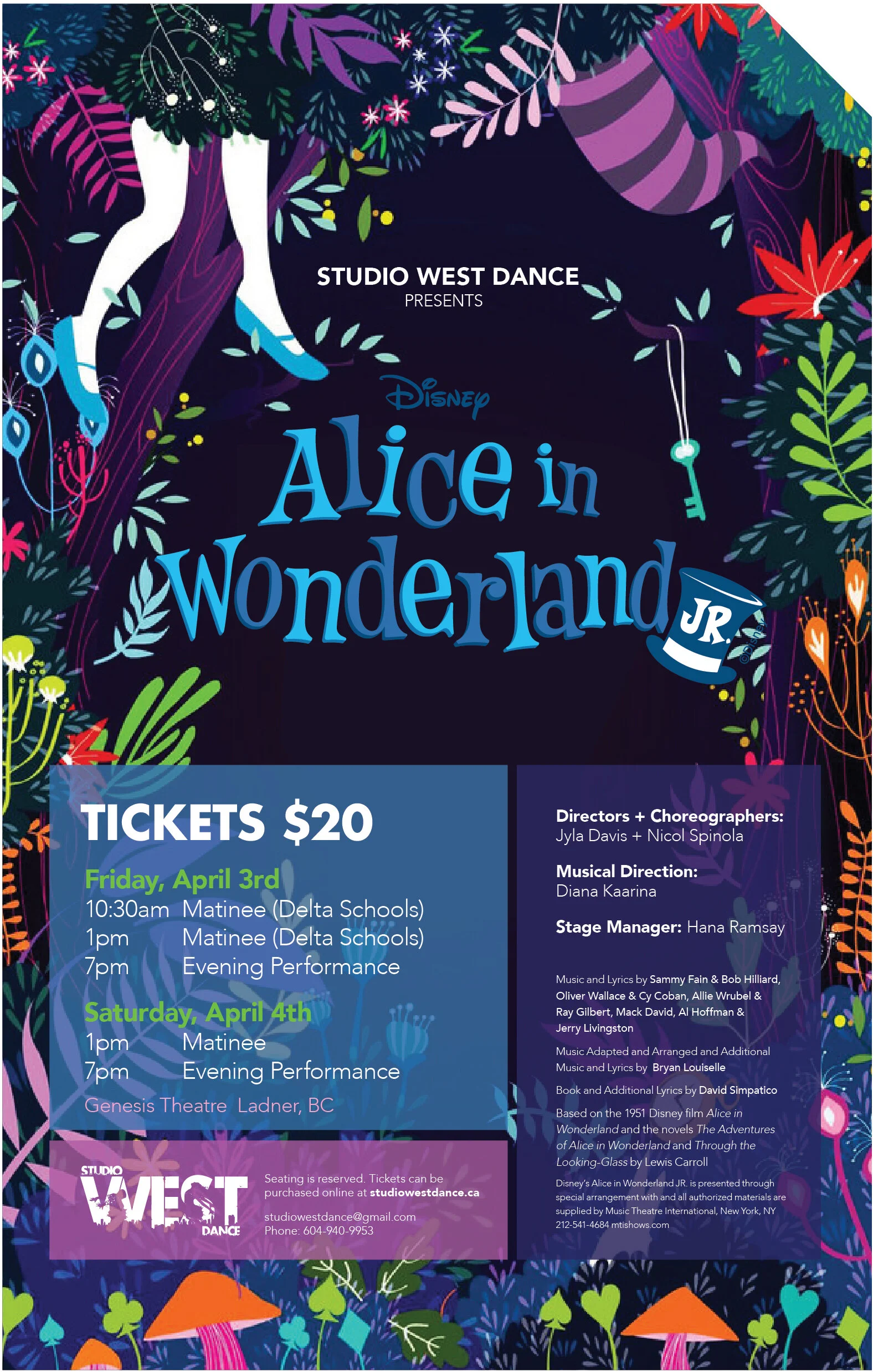 Alice in Wonderland tickets on sale now!