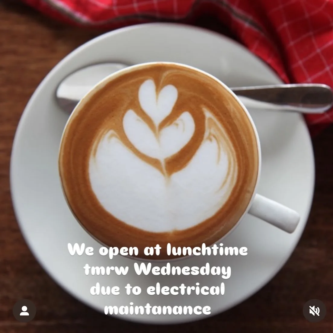 Tomorrow,, Wednesday Sept 10th we will be closed until Lunchtime due to Electrical maintanance work in the Village. 
See you in the afternoon!