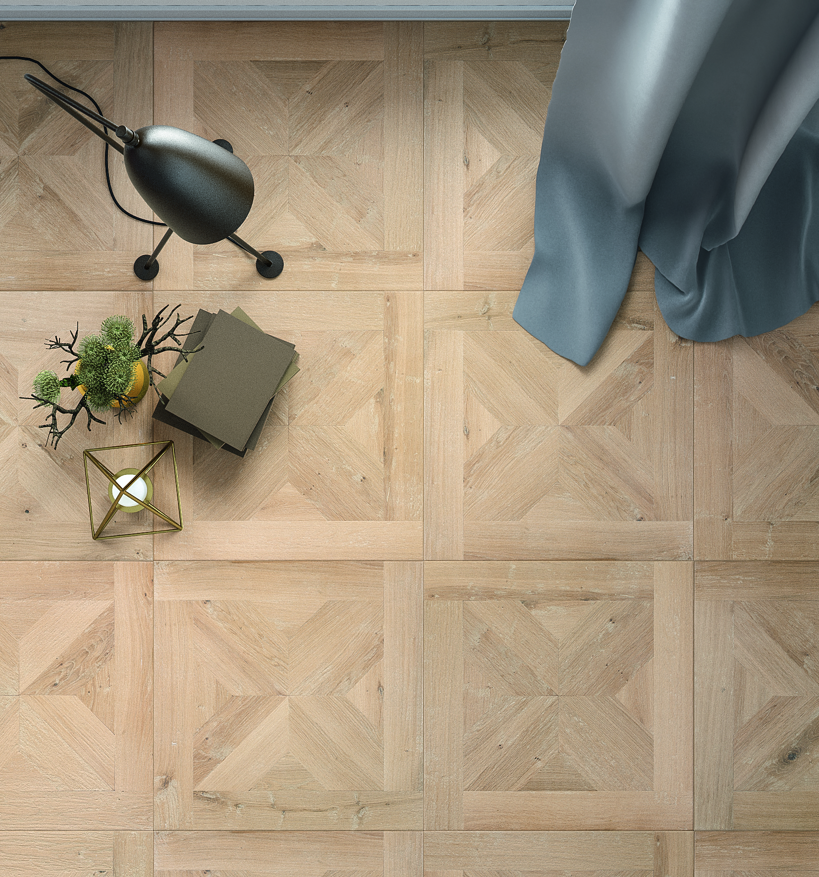Quadrotte Montalcino in hand-planed Rustic Oak.