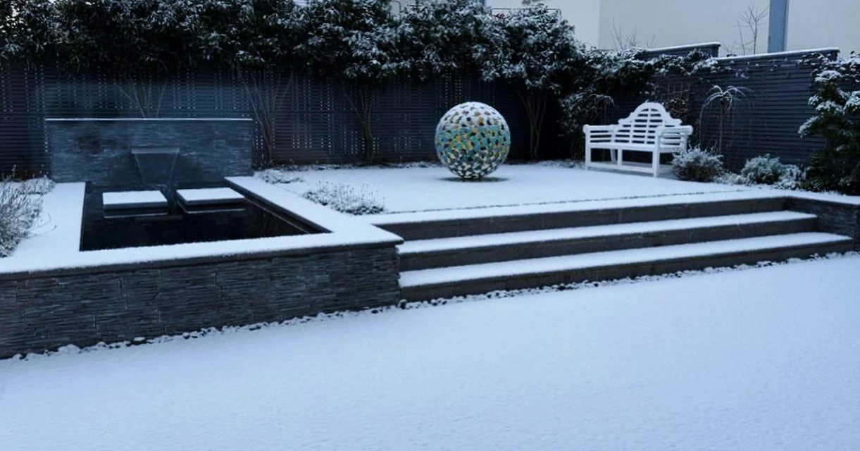 Sculpture, Pond, Steps, Edinburgh