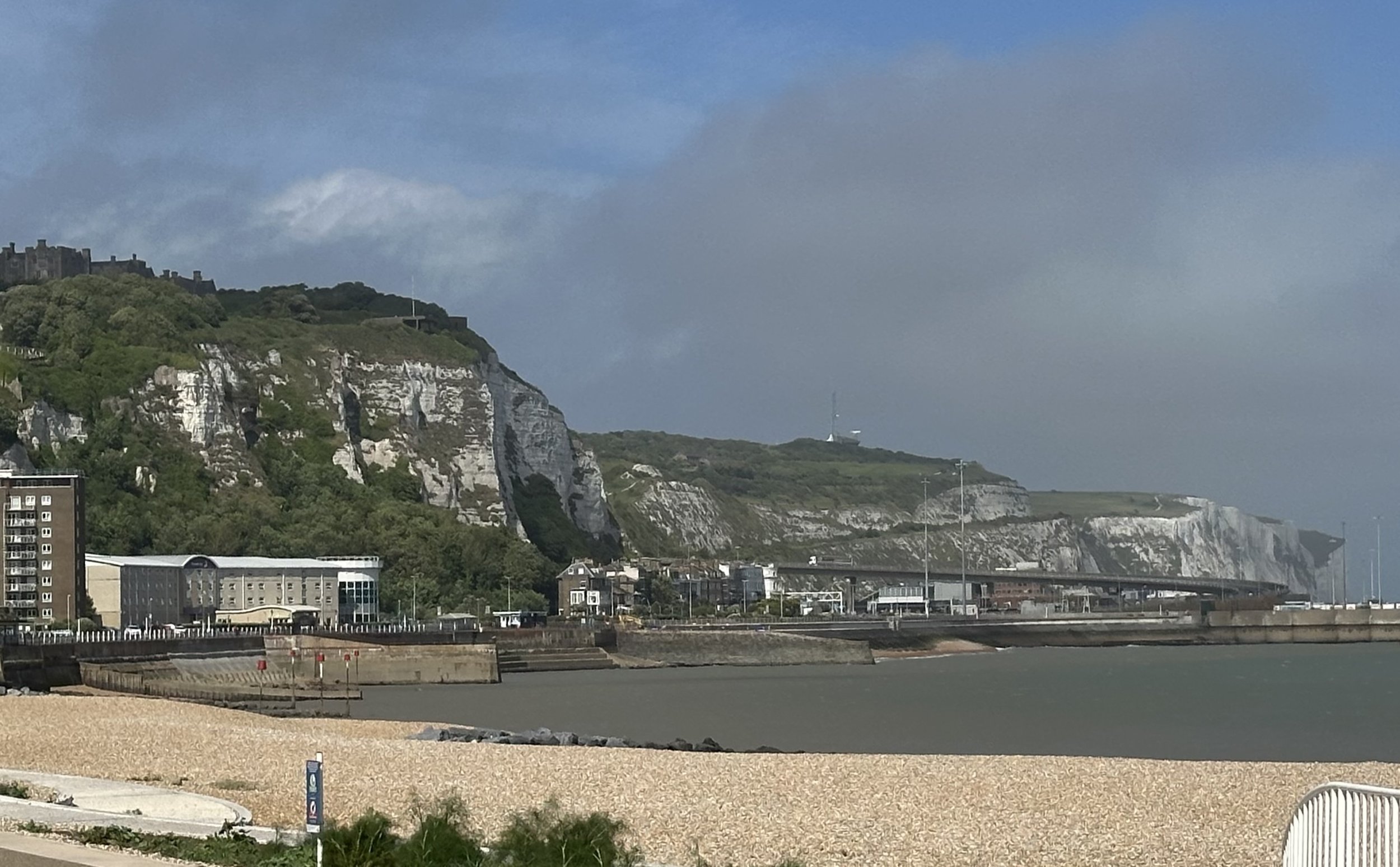 The chalk cliffs of Dover in Kent, England 