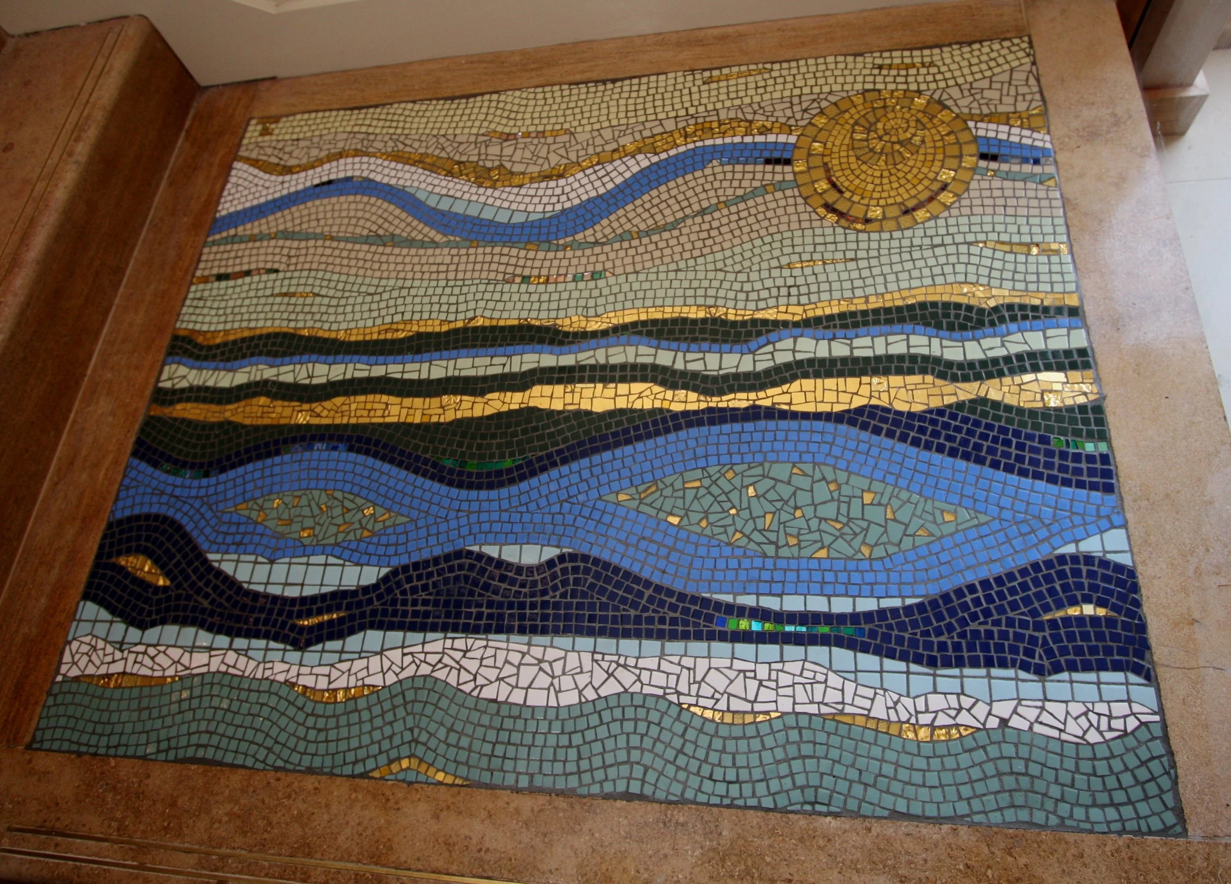 Sheldrake stair mosaic detail
