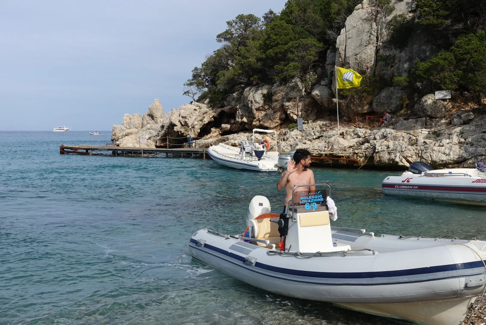 Captain Bozzetto is ready to take on passengers AKA me.