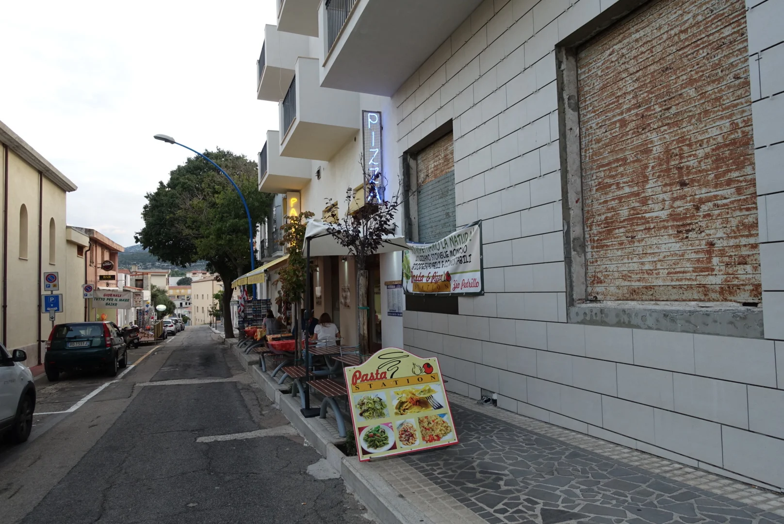 Nearly every restaurant in Cala Gonone serves pizza for some strange reason. They also serve pizza with fries on it for the kids.&nbsp;