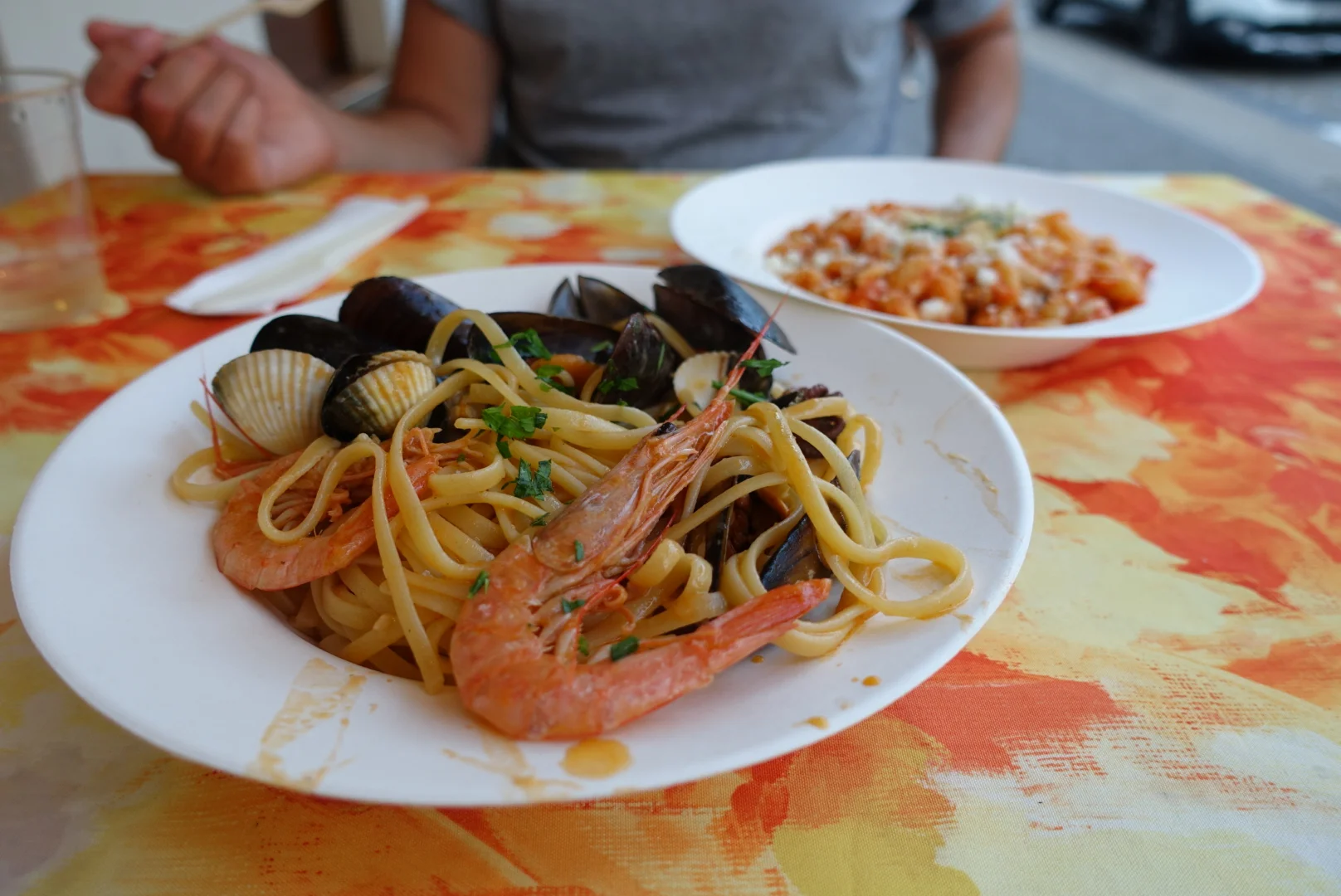 And some seafood pasta.