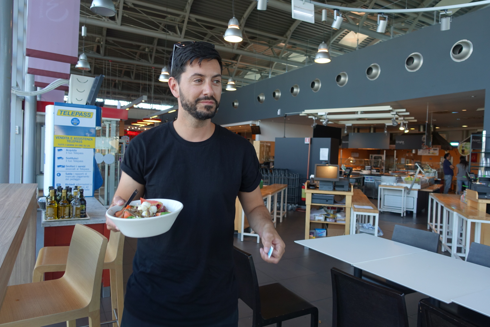 To be honest, we were still full from the ridiculousness of yesterday buuuuut we had to stop at a mainland Autogrill. We shared a salad between us which had plenty of bocconcini because cheese.