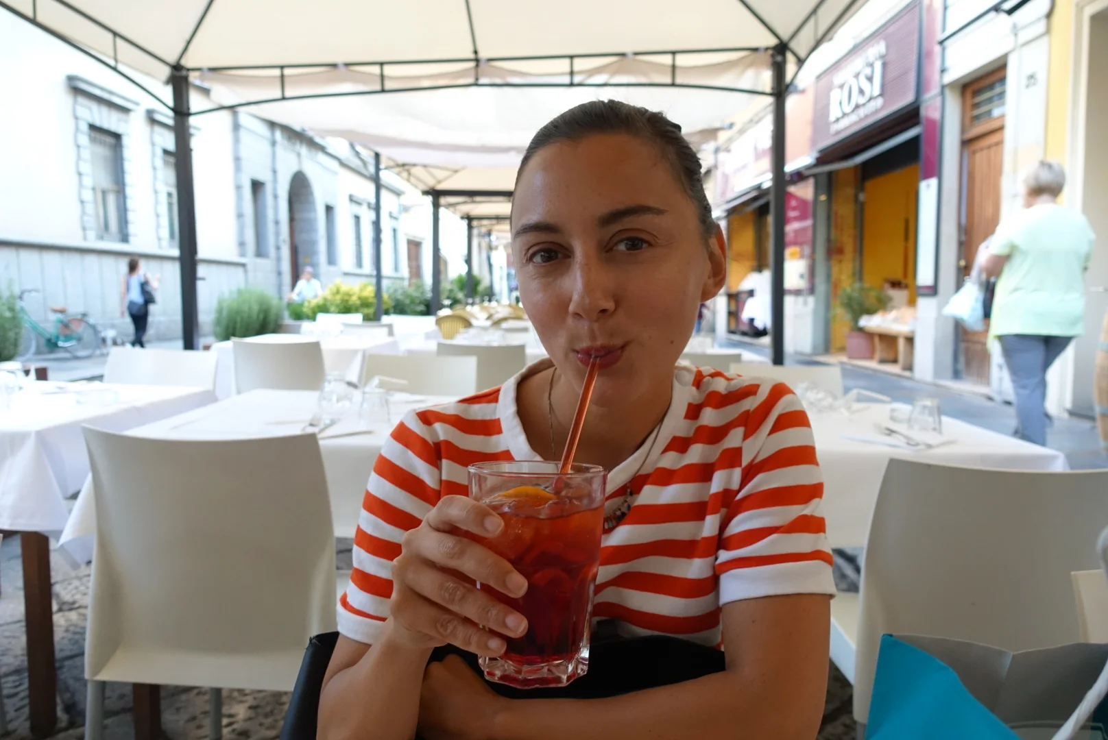Aperitivo is quite easy to find here, so we ordered a negroni (which ended up being the size of two and a half) and had a few sandwiches.