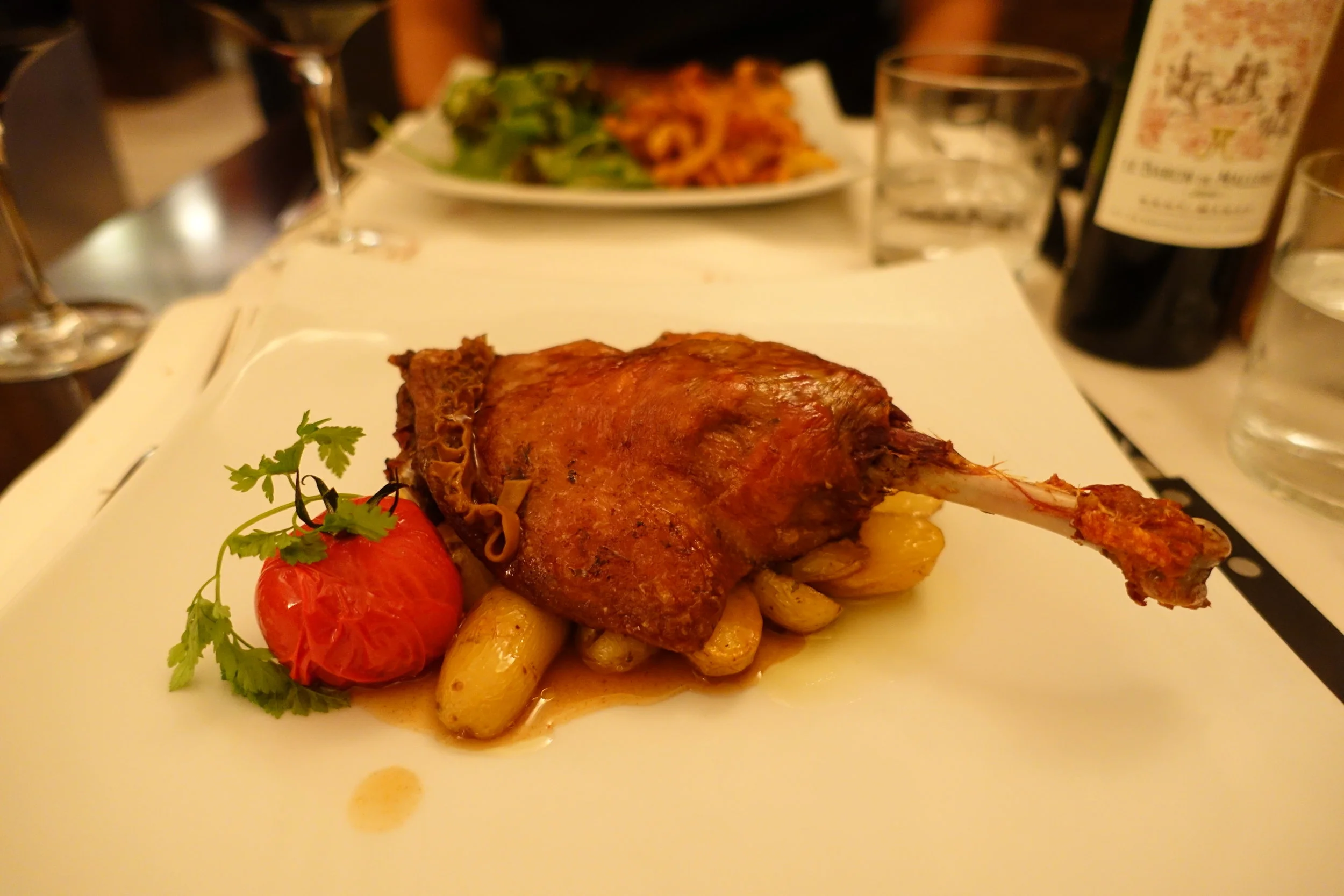 Classic duck with potatoes.