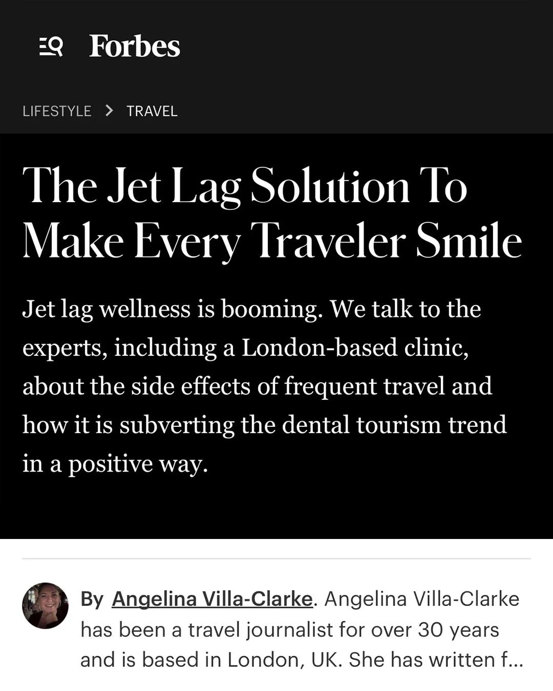 Jet Lag Solution relate to teeth grinding on Forbes
