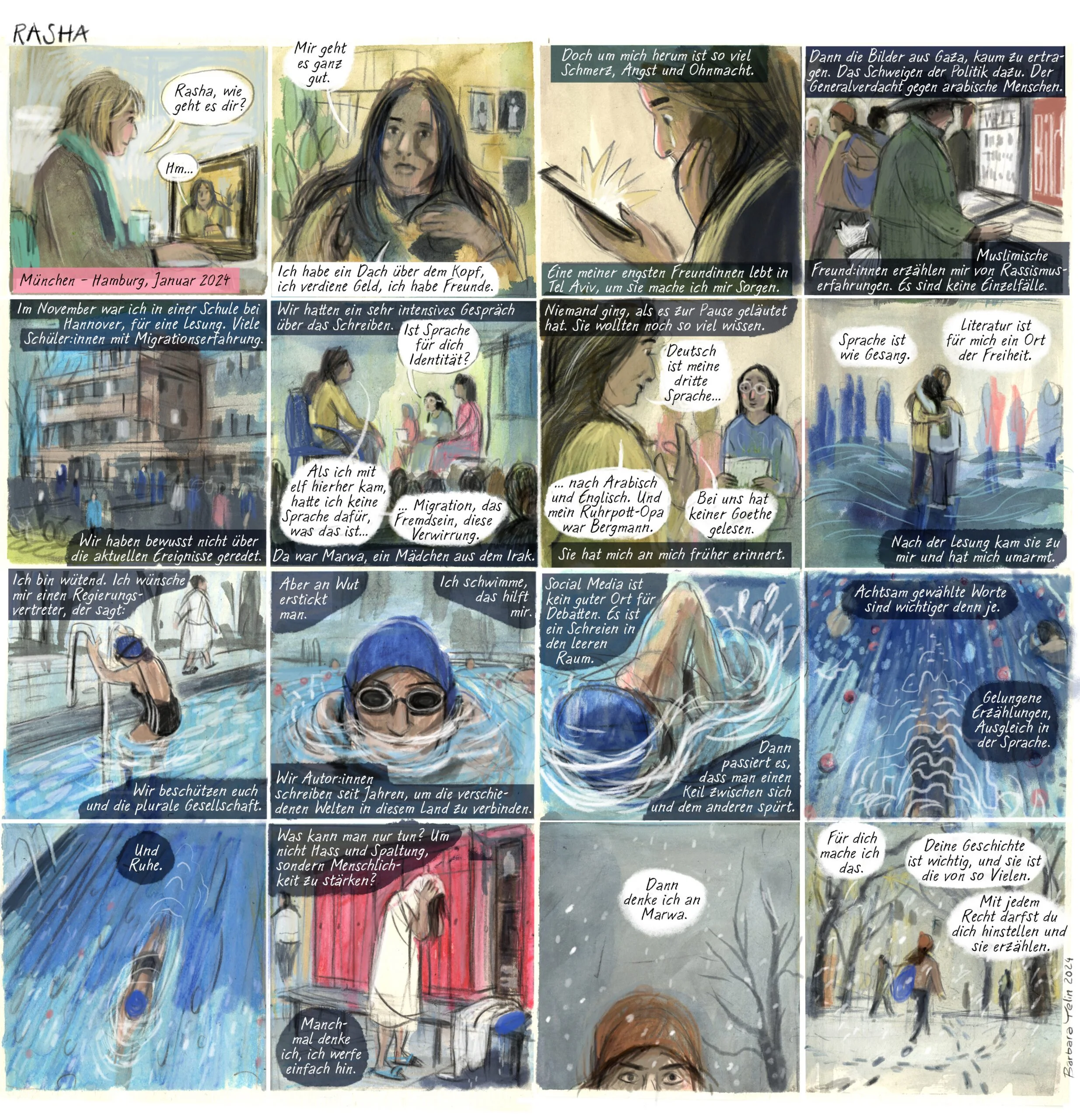 Comic-Interview mit Rasha Khayat, Autorin. Veröffentlicht am 21.Januar 2024