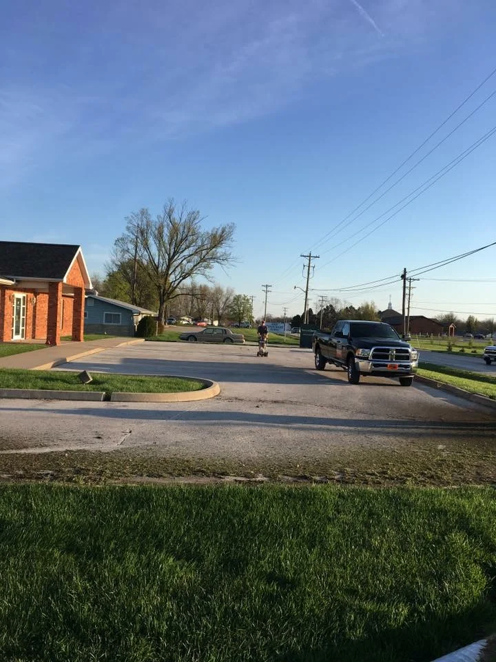 Before Seal coating Parking Lot