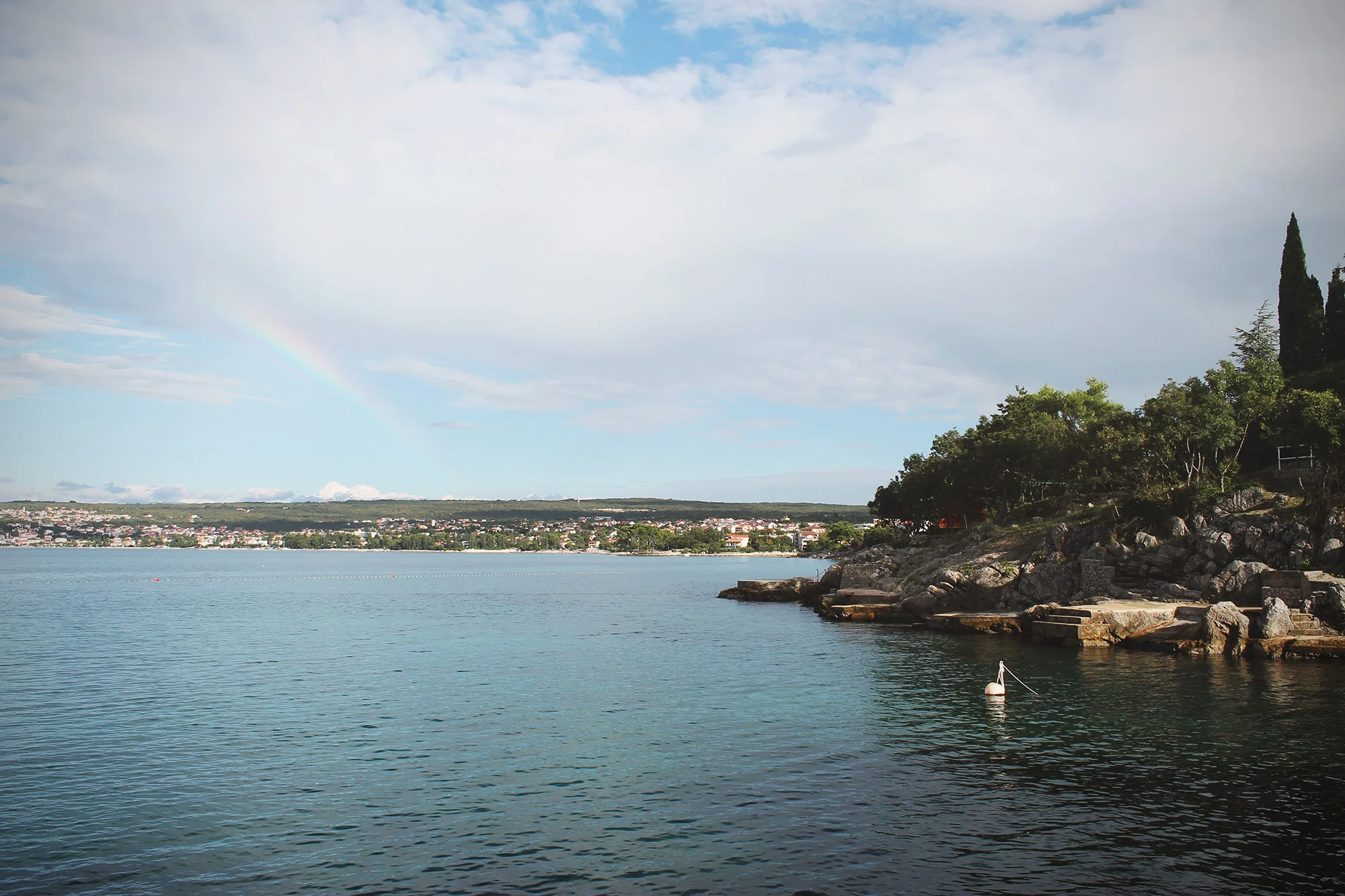 rainbow after we got wet from a cloud appearing from nowhere :)