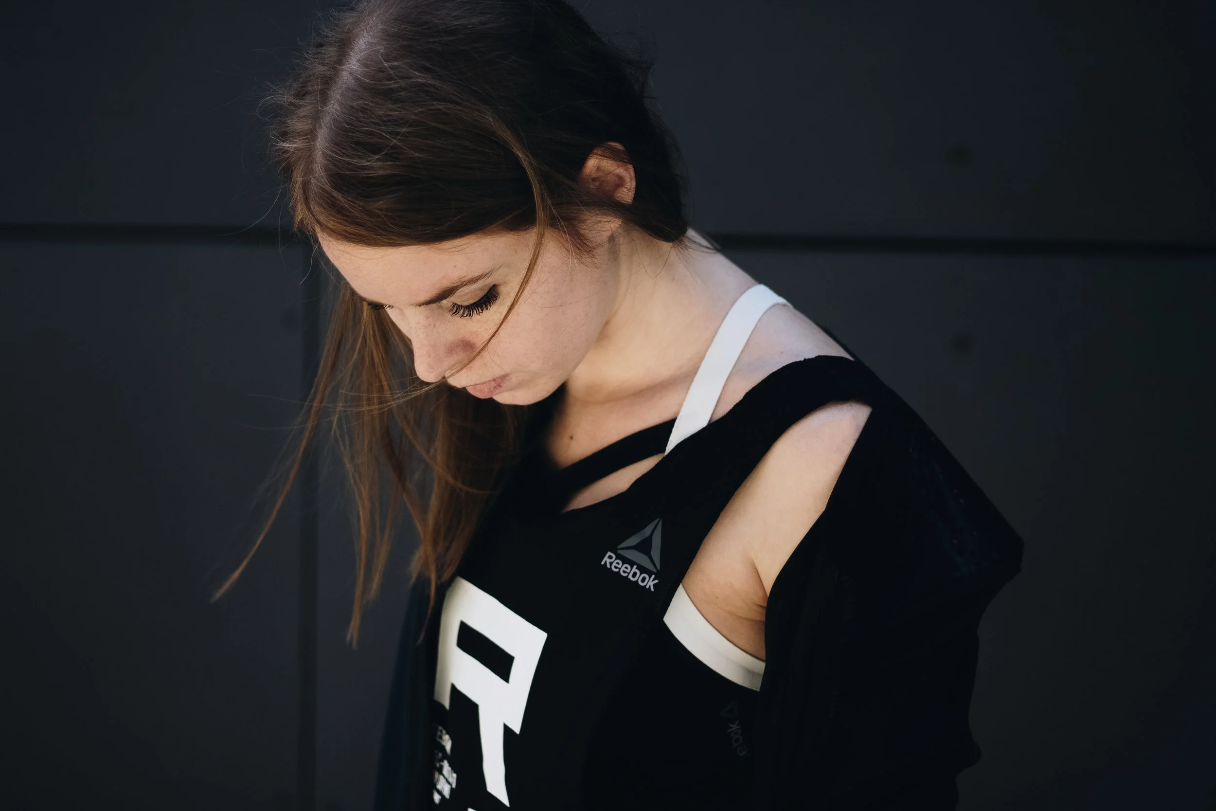Sports Bra: Reebok CARDIO STRAPPY BRA Jacket: Reebok STUDIO FAVORITES JACKET