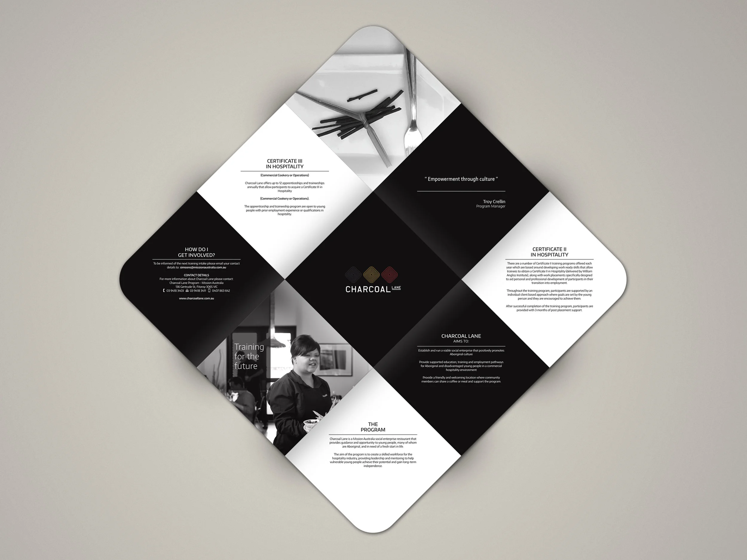 Charcoal Lane Cook Book - promotional brochure