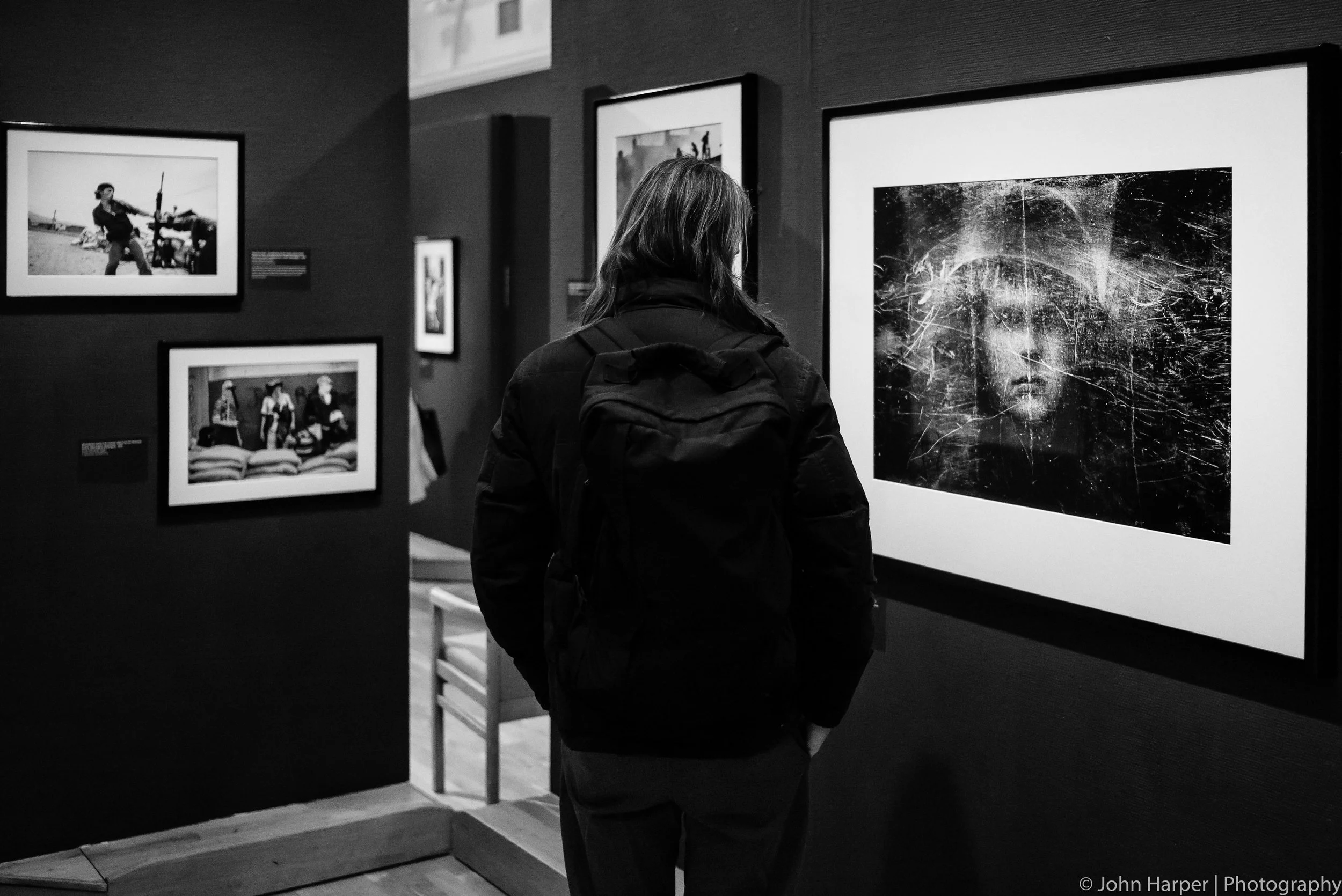 A photo of someone looking at a proper photo!