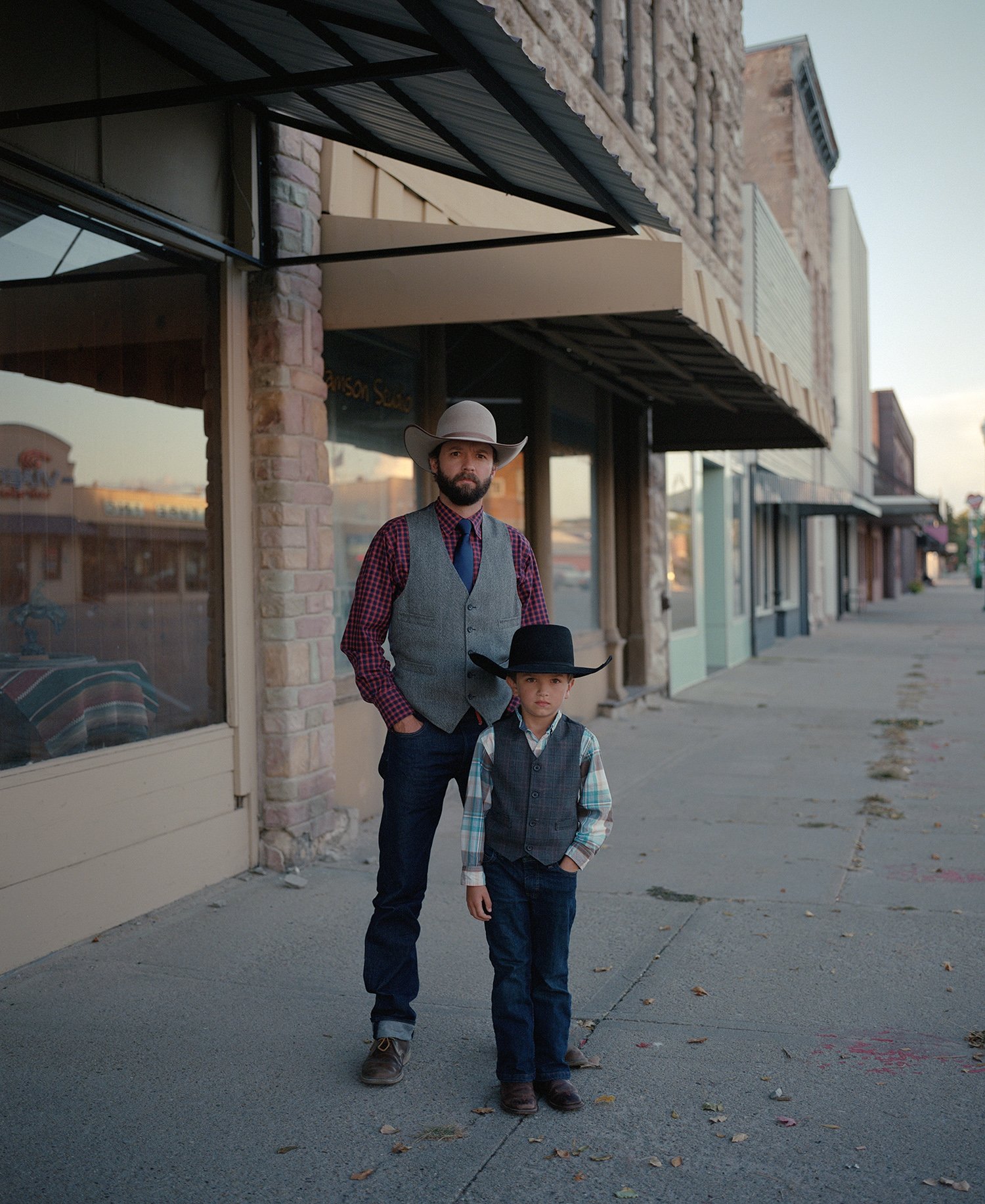 Jake Riley and his son