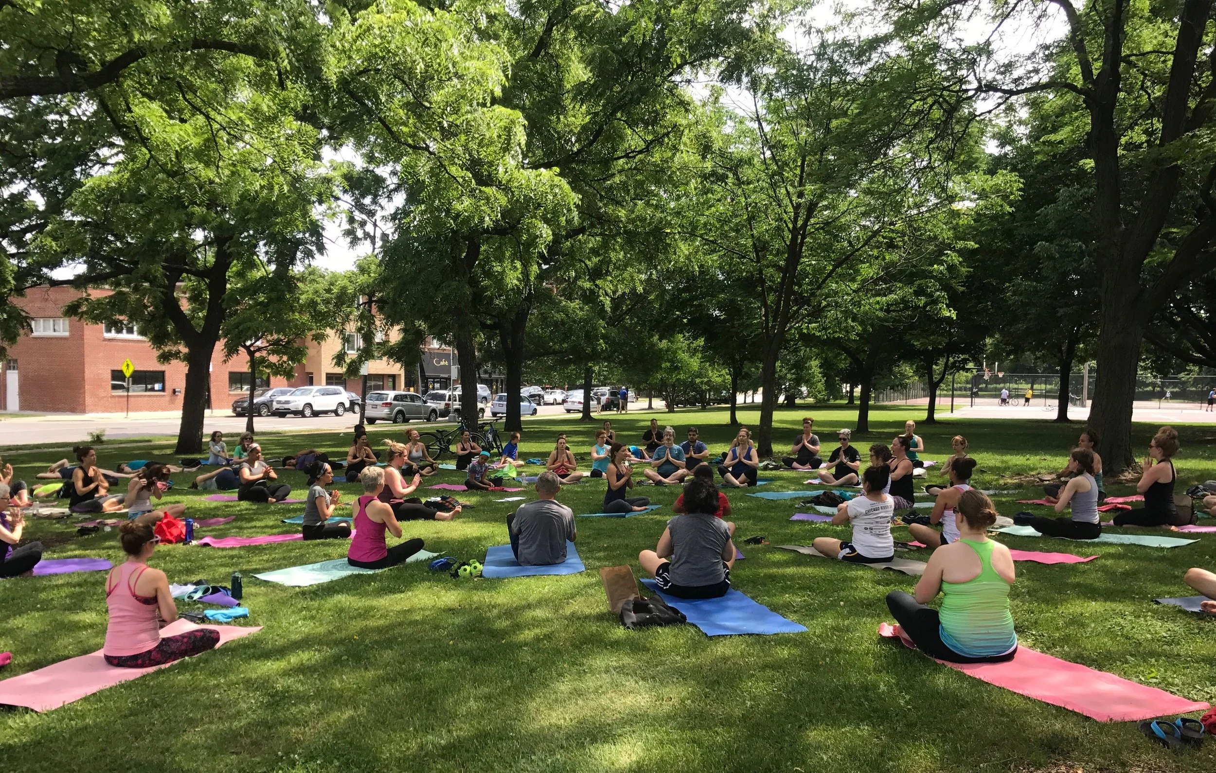 Free Yoga at Horner Park Farmers Market, June 2017
