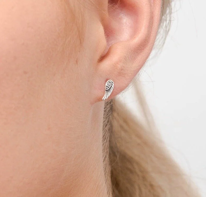 Feather Earrings Pandora Wings Earrings Angel Wing Earrings