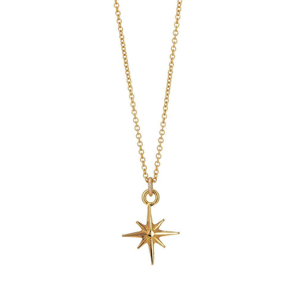 North Star Charm Bracelet - 14k gold