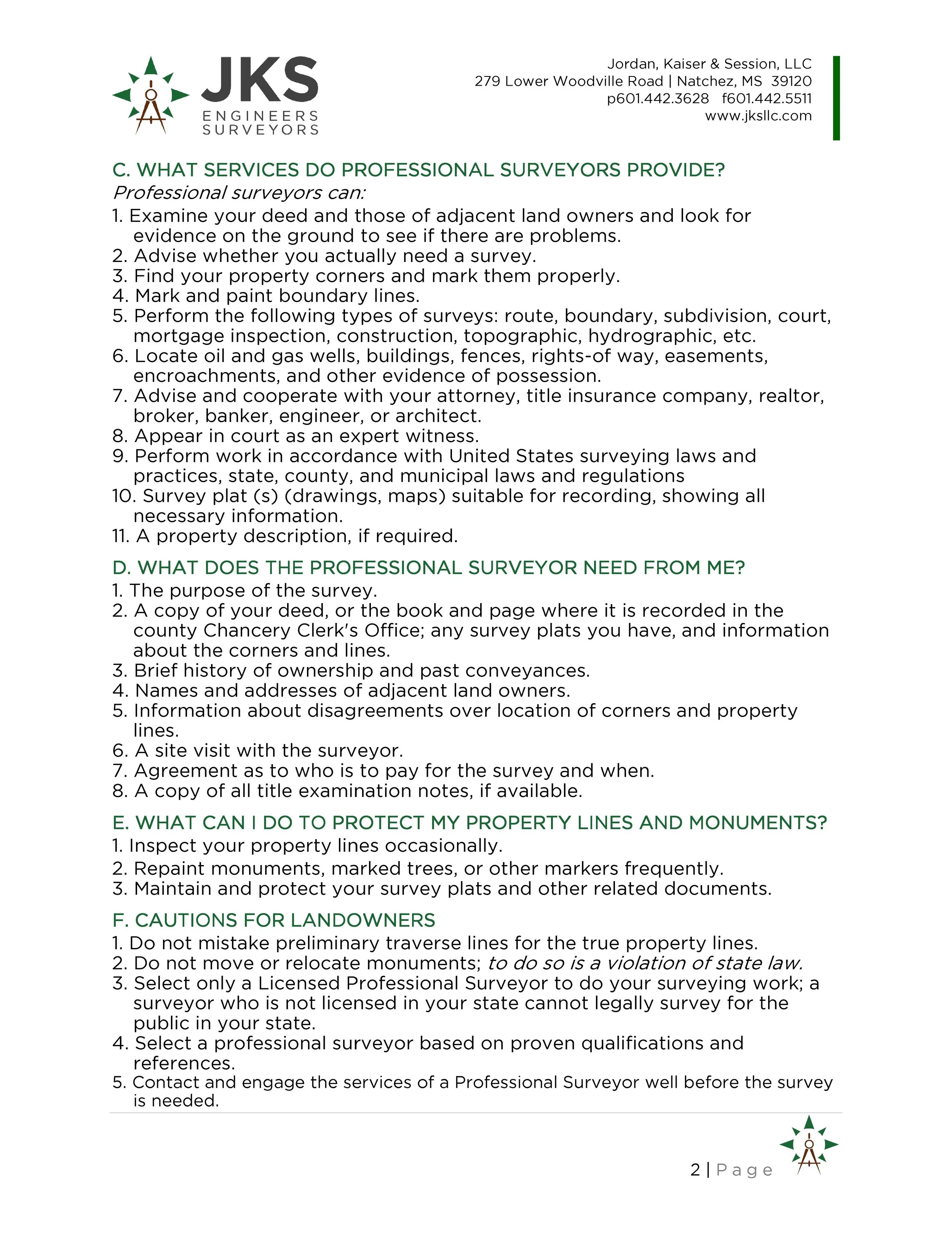 Surveying: Frequently Asked Questions