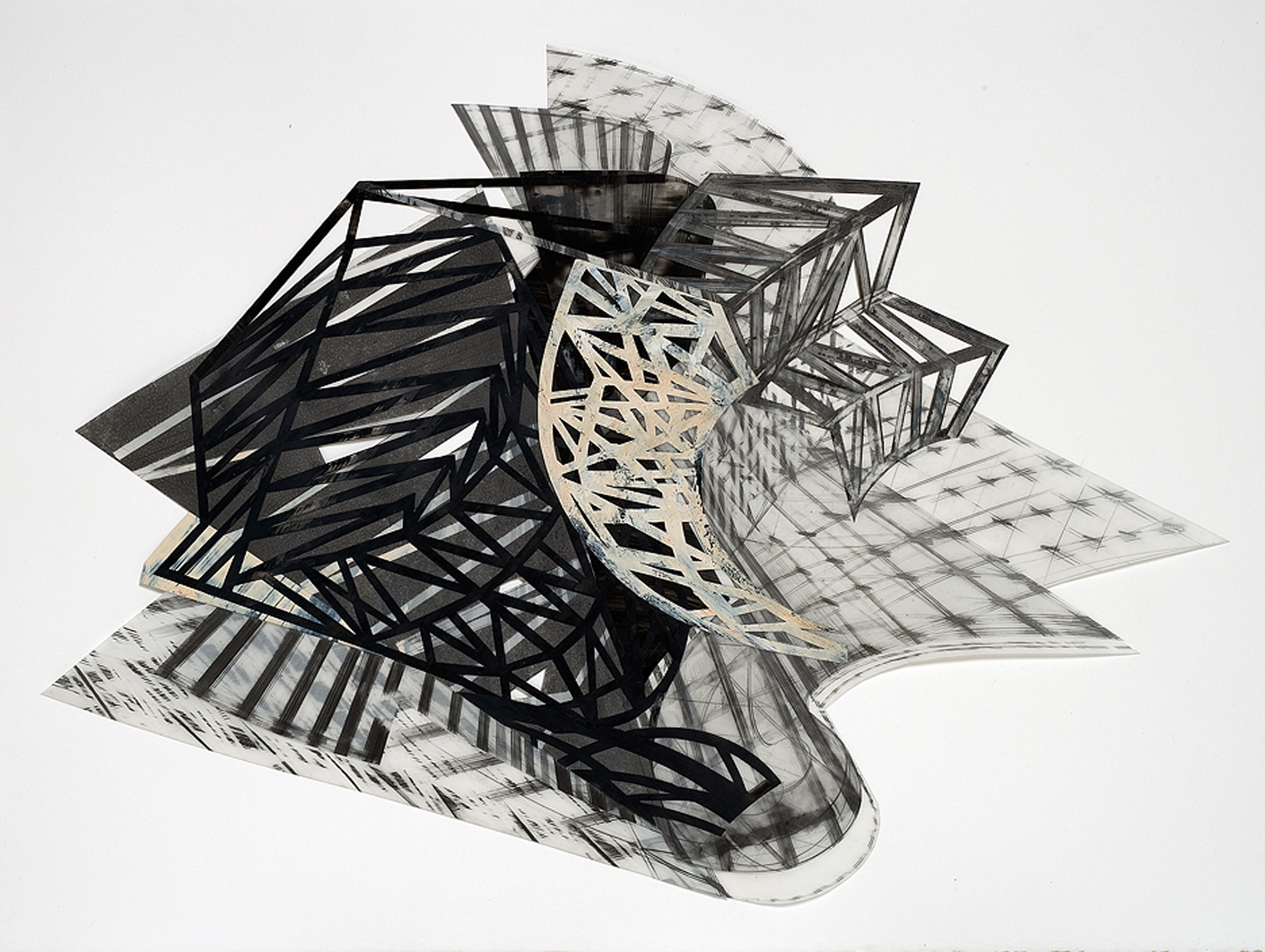 Centrifugal Spin 2010 18” x 24” Graphite, Acrylic, Mylar on paper